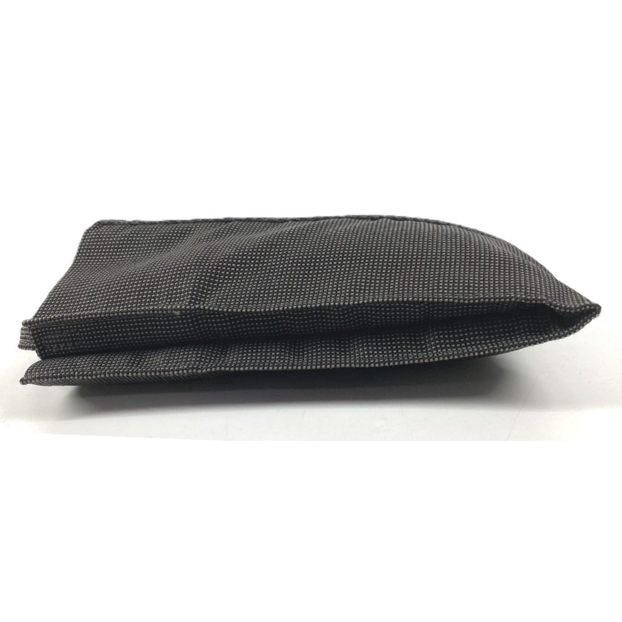 Hermes Gray Canvas Handbag Pochette Shoulder Bag (Pre-Owned)