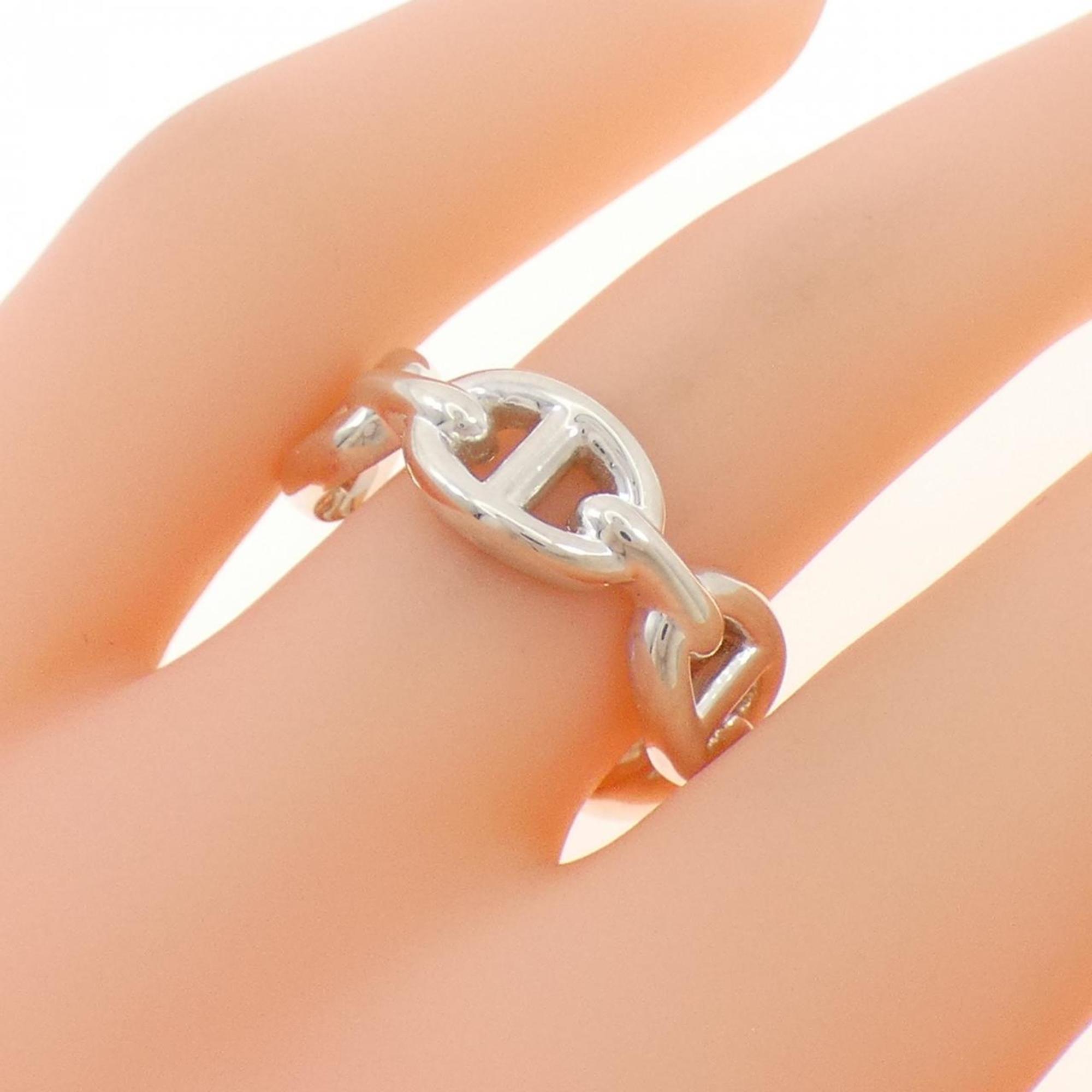 Hermes Silver 925 Band Ring (Pre-Owned)