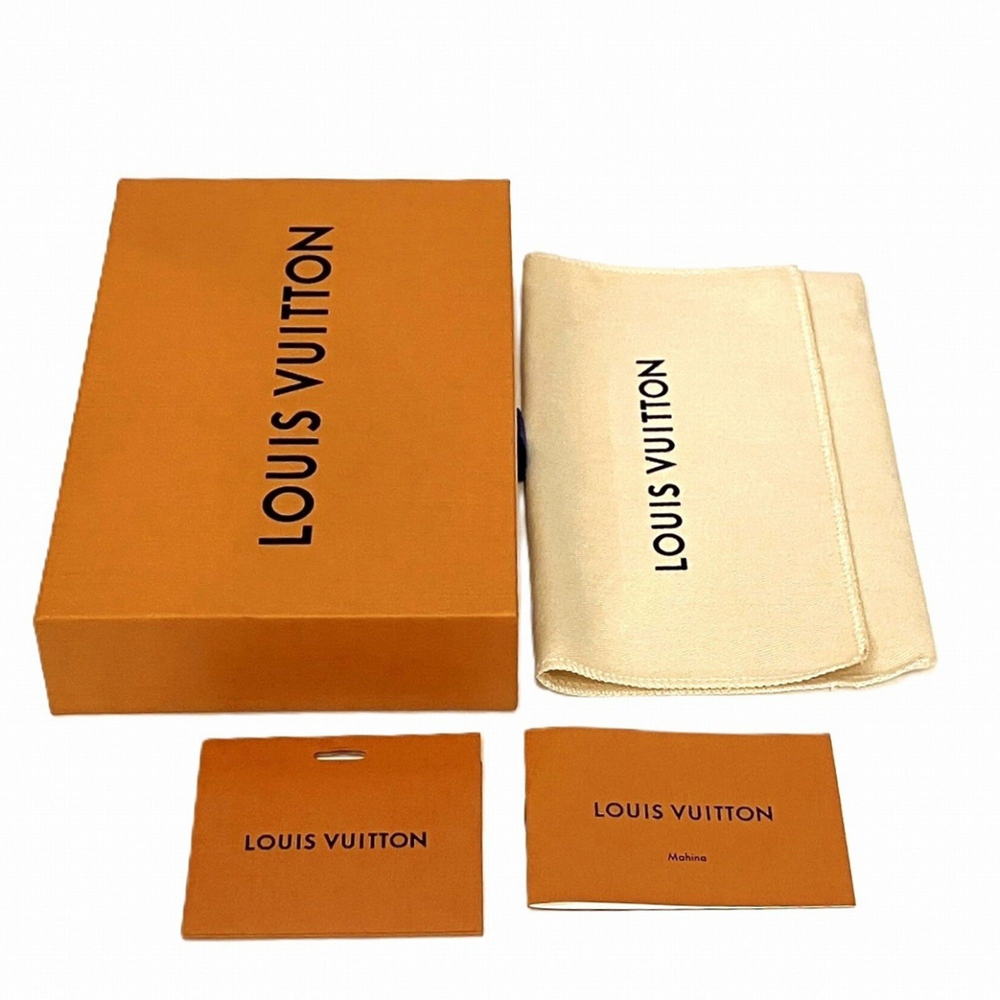 Louis Vuitton Taurillon Beige Leather Long Wallet (Bi-Fold) (Pre-Owned)