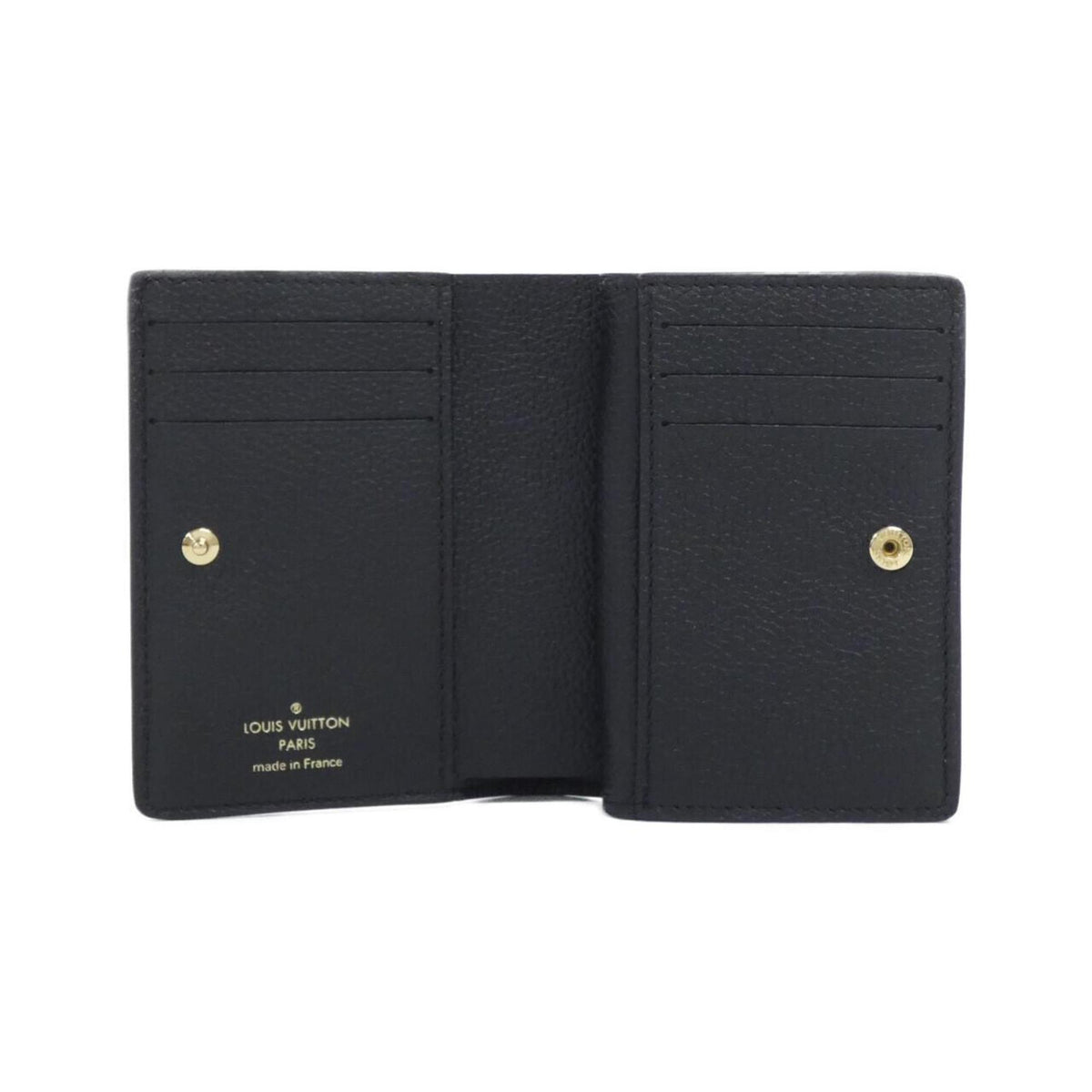 Louis Vuitton Black Leather Wallet (Bi-Fold) (Pre-Owned)