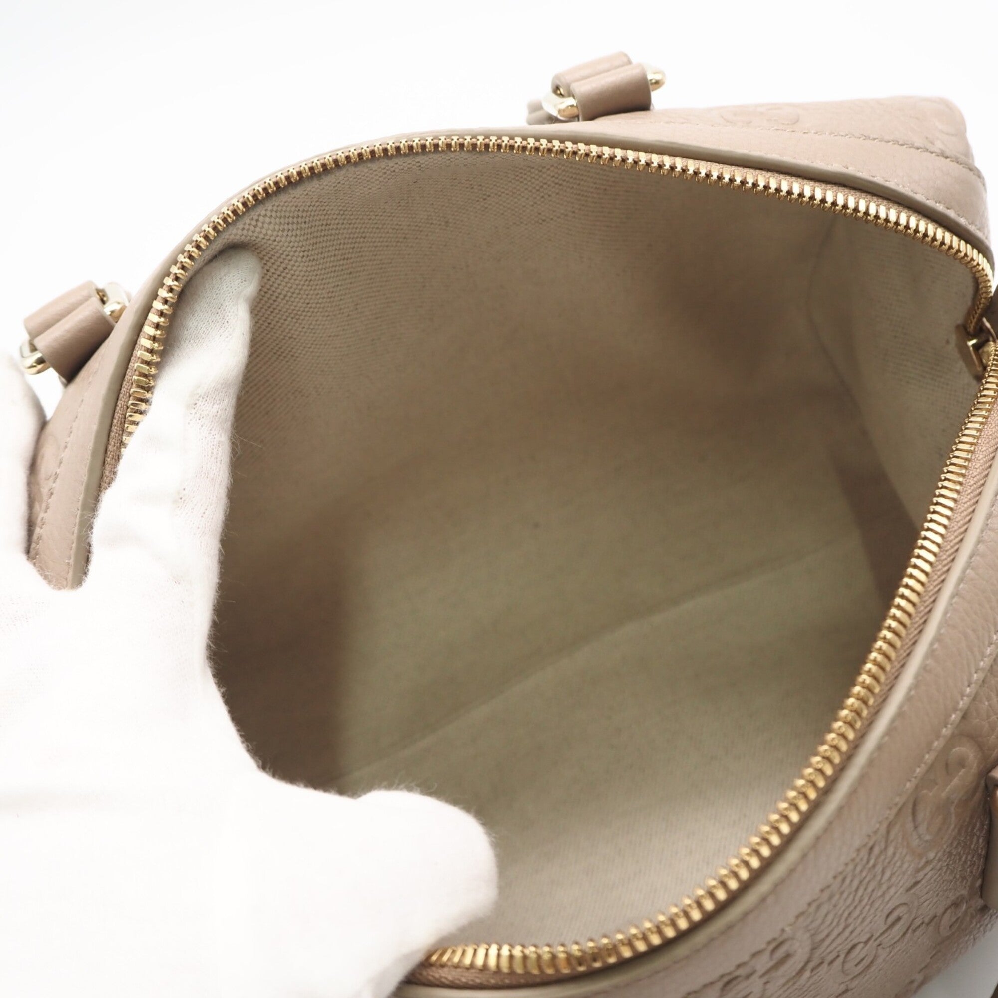 Gucci Beige Leather Handbag (Pre-Owned)