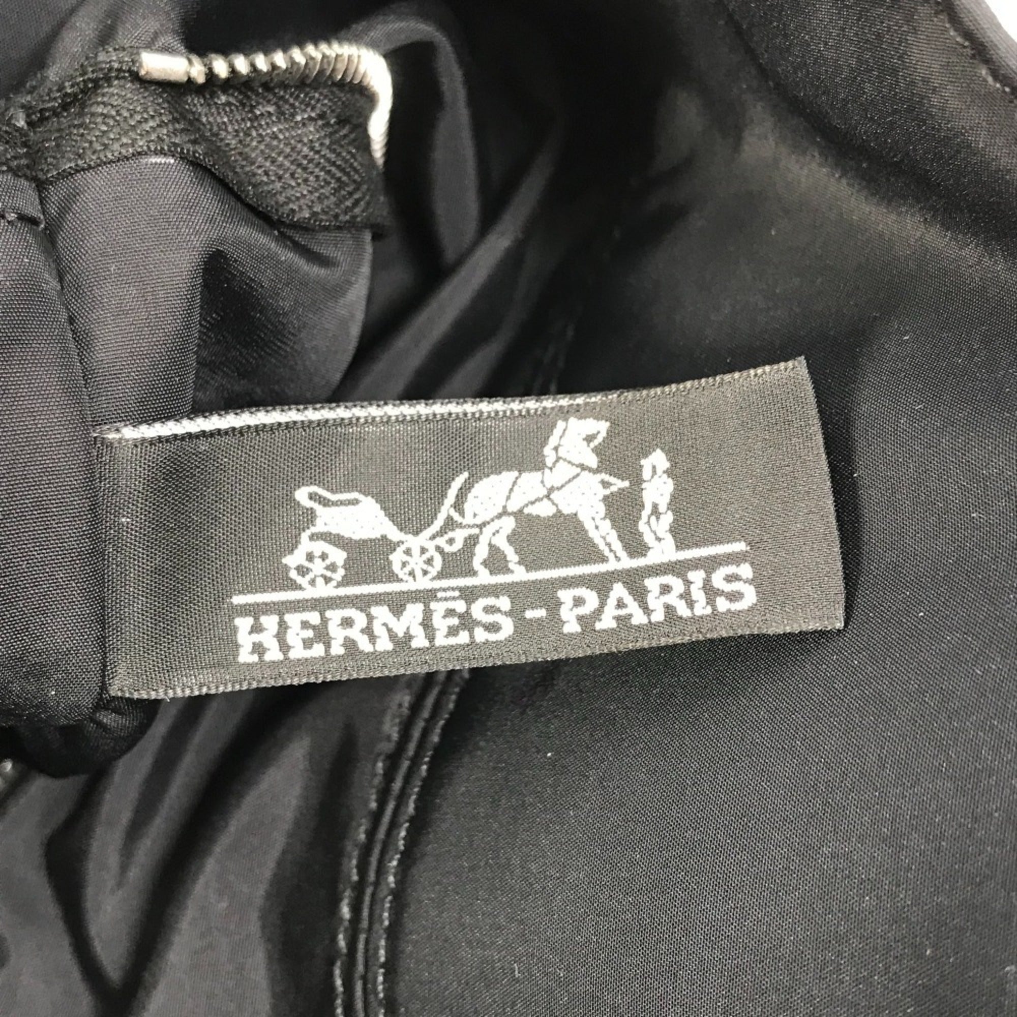 Hermes Acapulco Black Nylon Handbag Tote Bag (Pre-Owned)