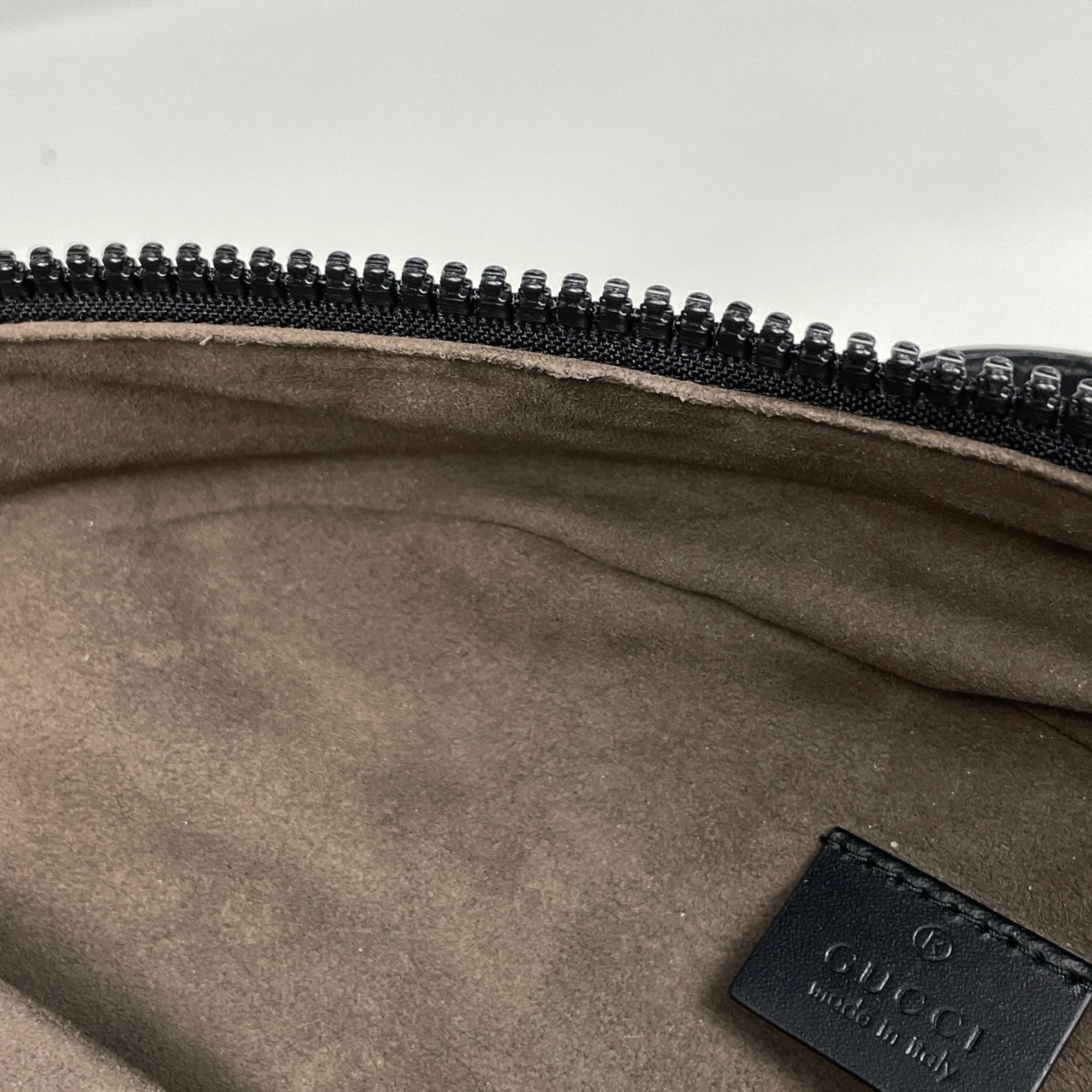 Gucci Beige Black Gg Supreme Coated Canvas Leather Backpack (Pre-Owned)