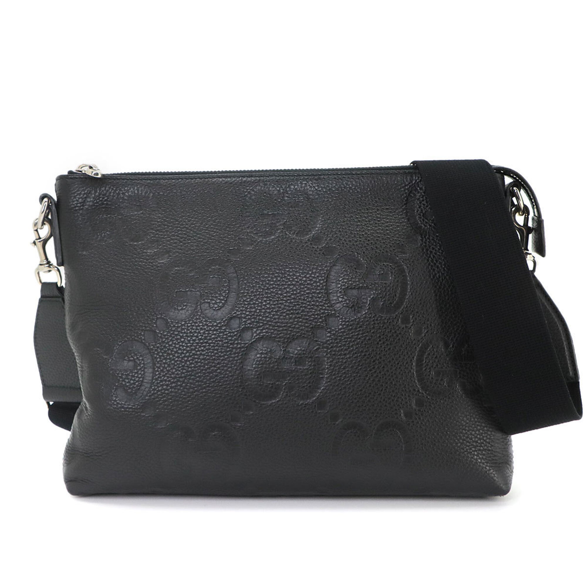 Gucci Black Leather Handbag Shoulder Bag (Pre-Owned)