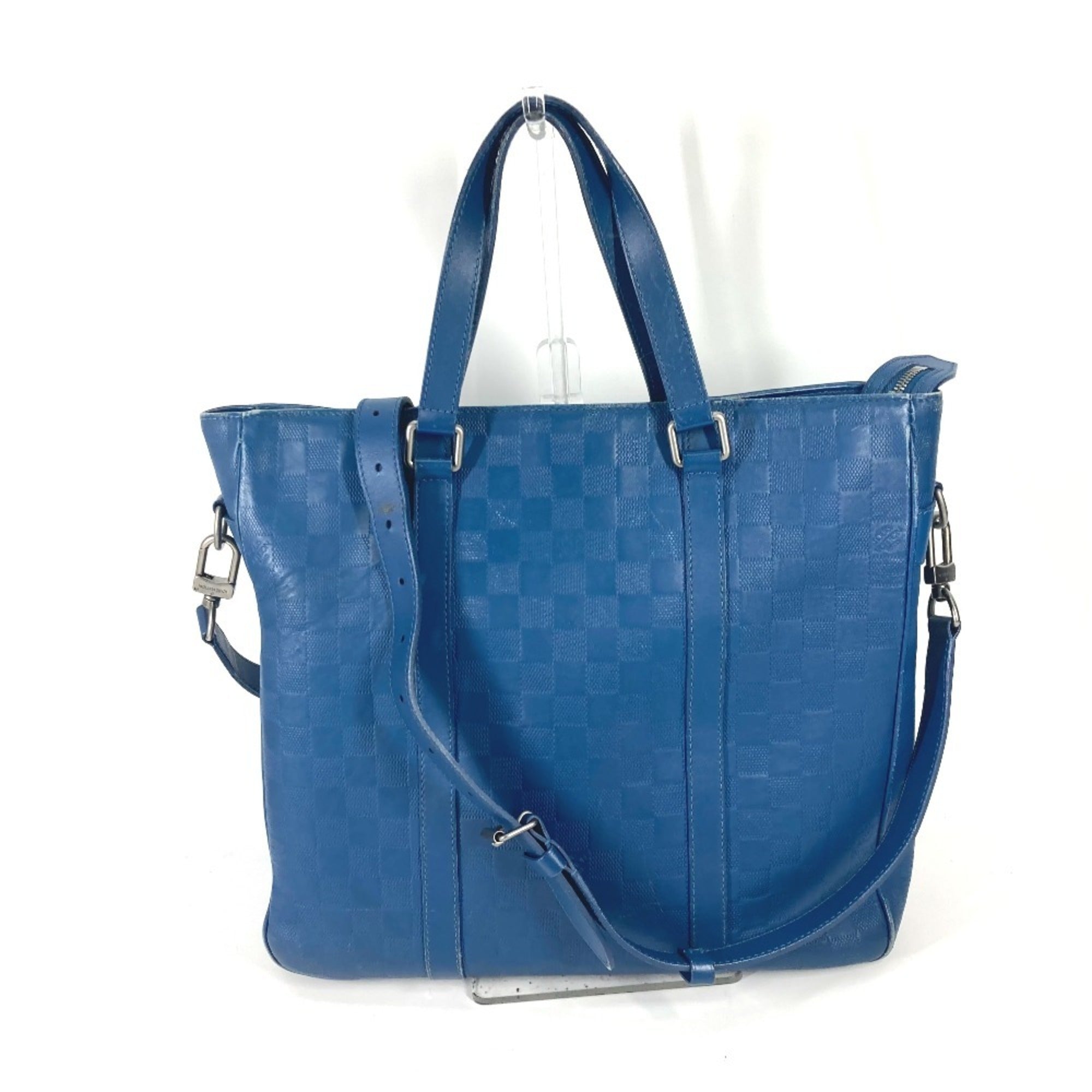 Louis Vuitton Blue Galle Damier Infini Shoulder Bag Tote Bag (Pre-Owned)