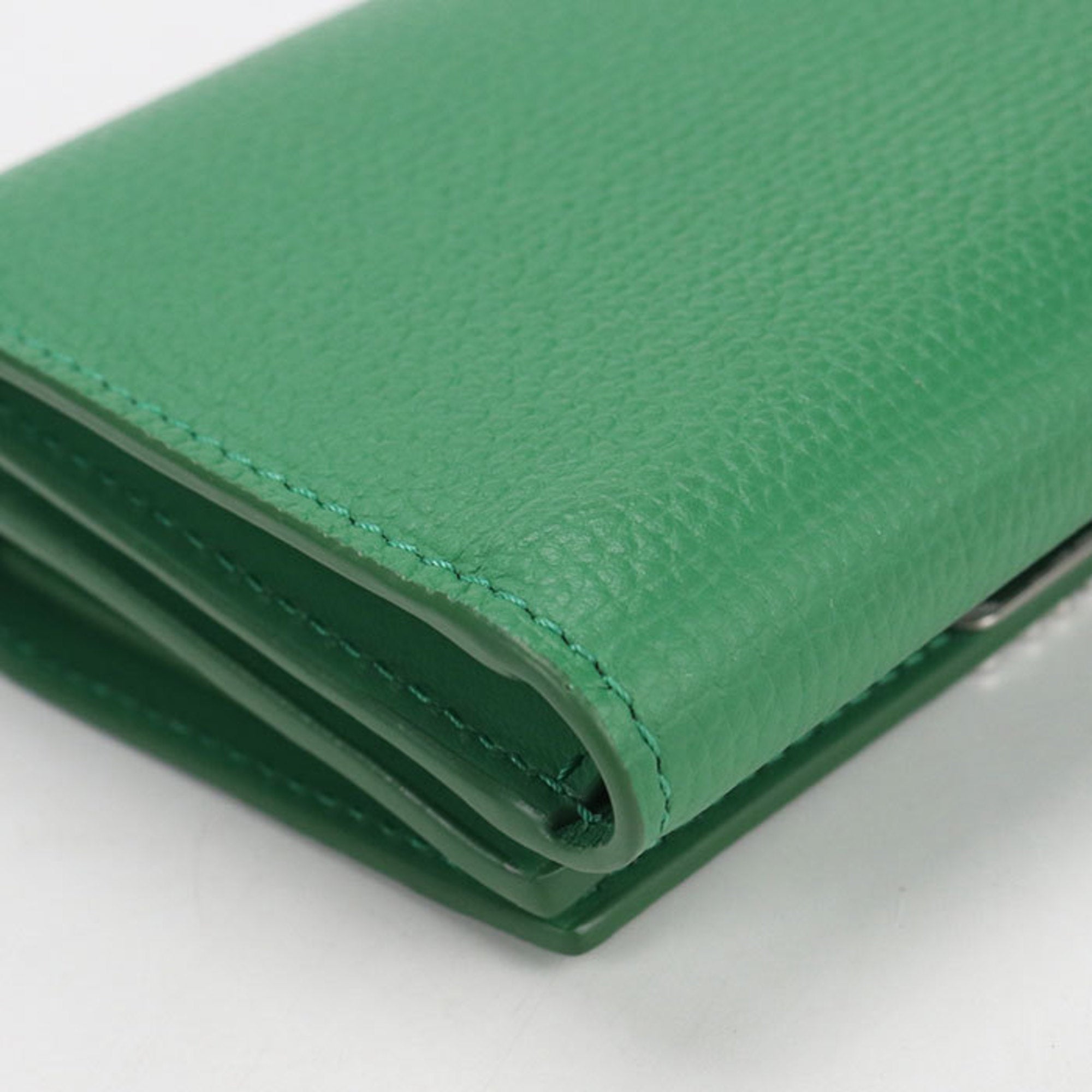Loewe Green Leather Wallet (Tri-Fold) (Pre-Owned)