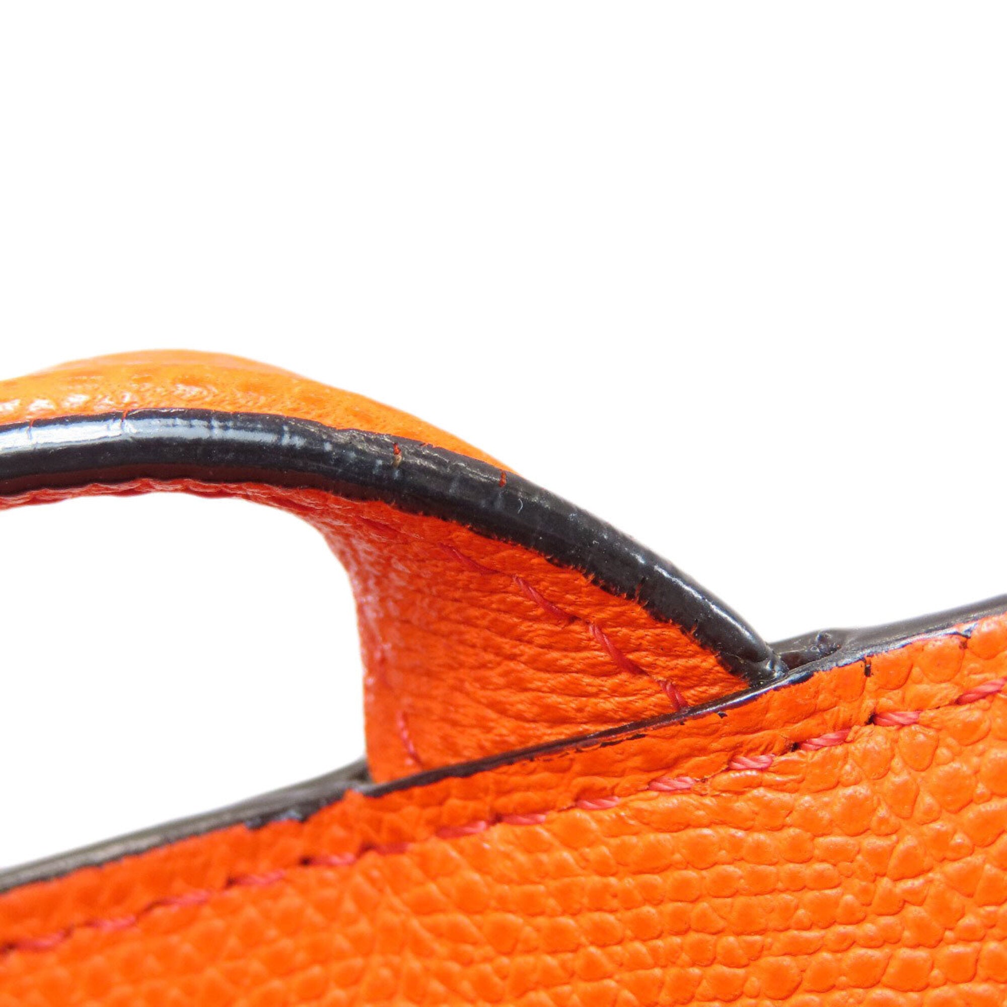 Valextra Orange Leather Handbag (Pre-Owned)