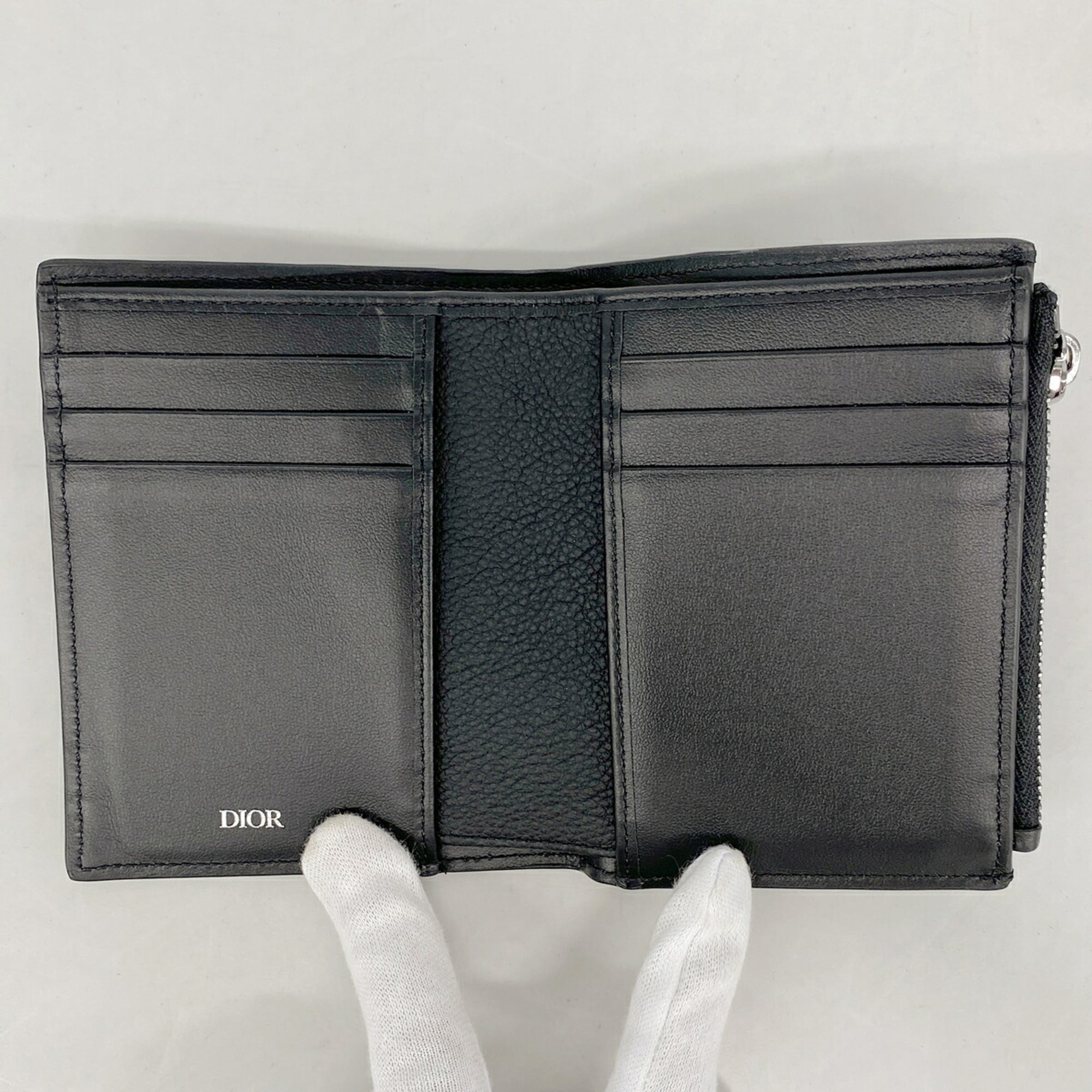 Christian Dior Black Leather Wallet (Bi-Fold) (Pre-Owned)