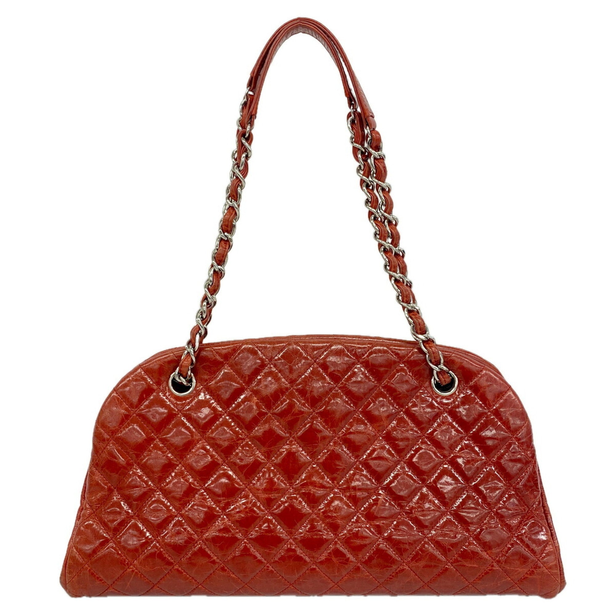 Chanel Red Color Leather Shoulder Bag (Pre-Owned)