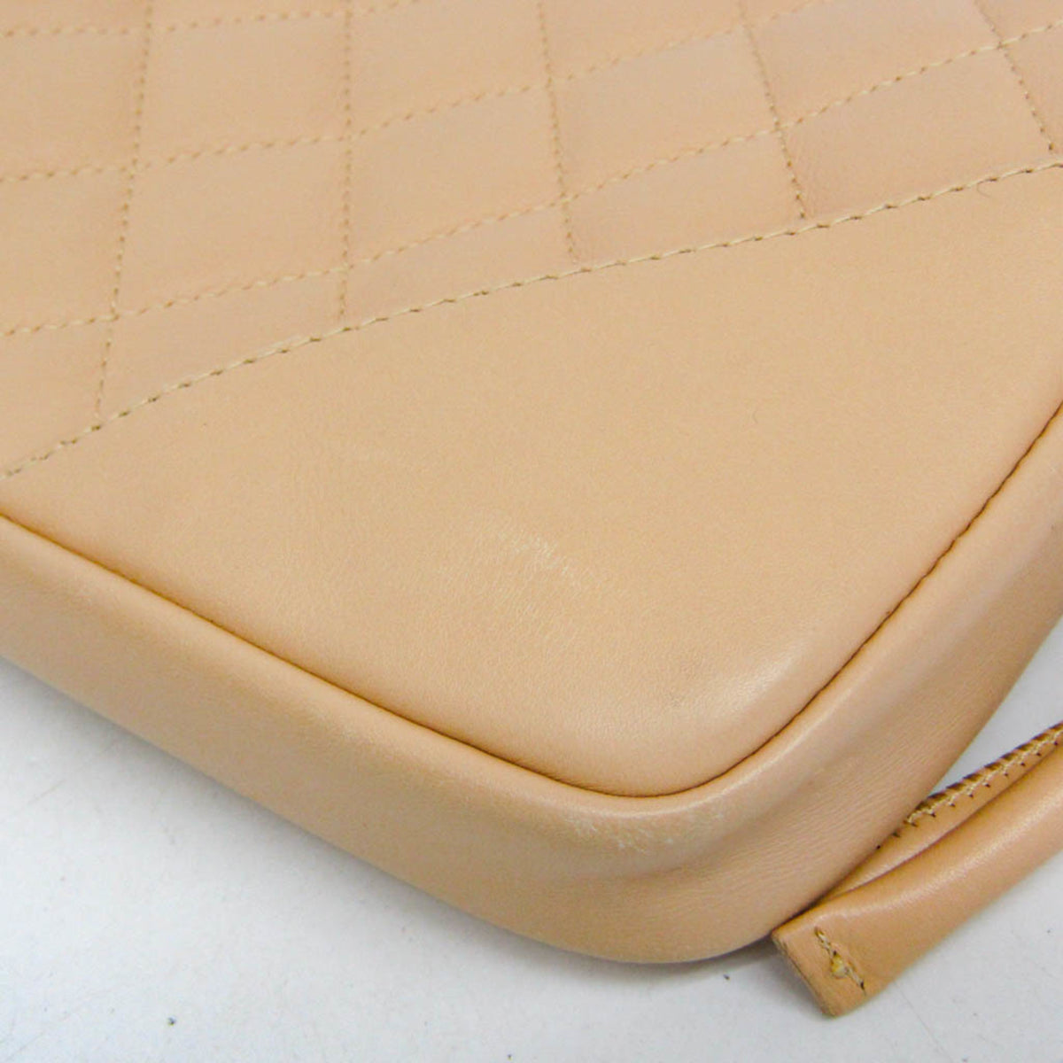 Chanel Ligne Cambon Light Beige Leather Handbag (Pre-Owned)