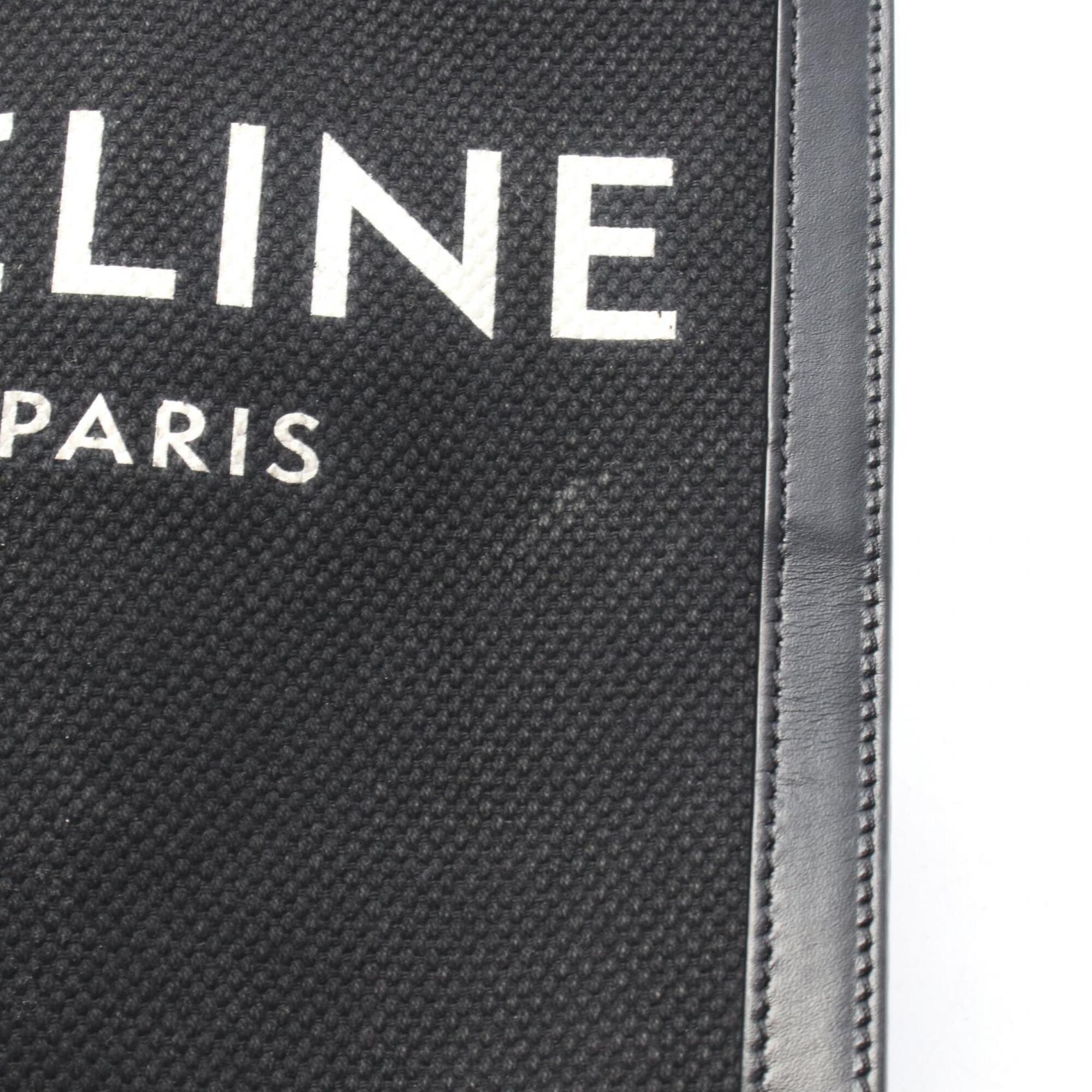Celine Black Canvas Handbag Shoulder Bag (Pre-Owned)