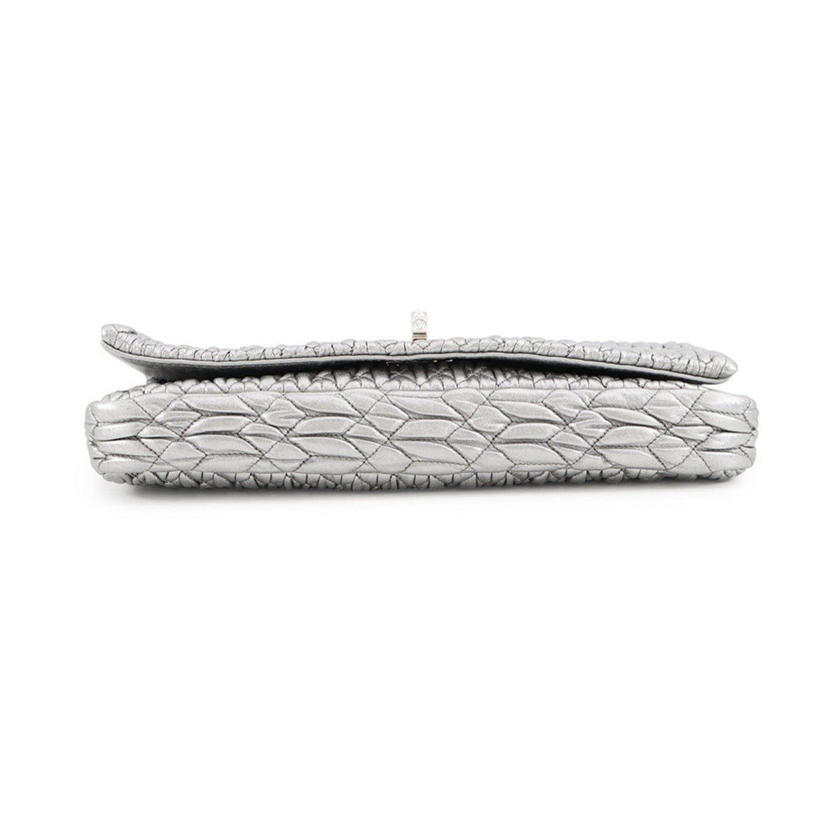 Miu Miu Matelasse Silver Shoulder Bag (Pre-Owned)
