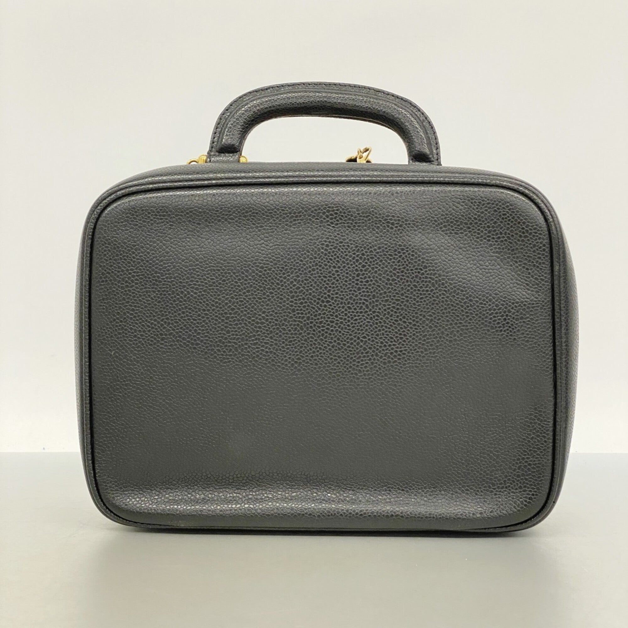 Chanel Black Grained Calfskin Vanity Bag (Pre-Owned)