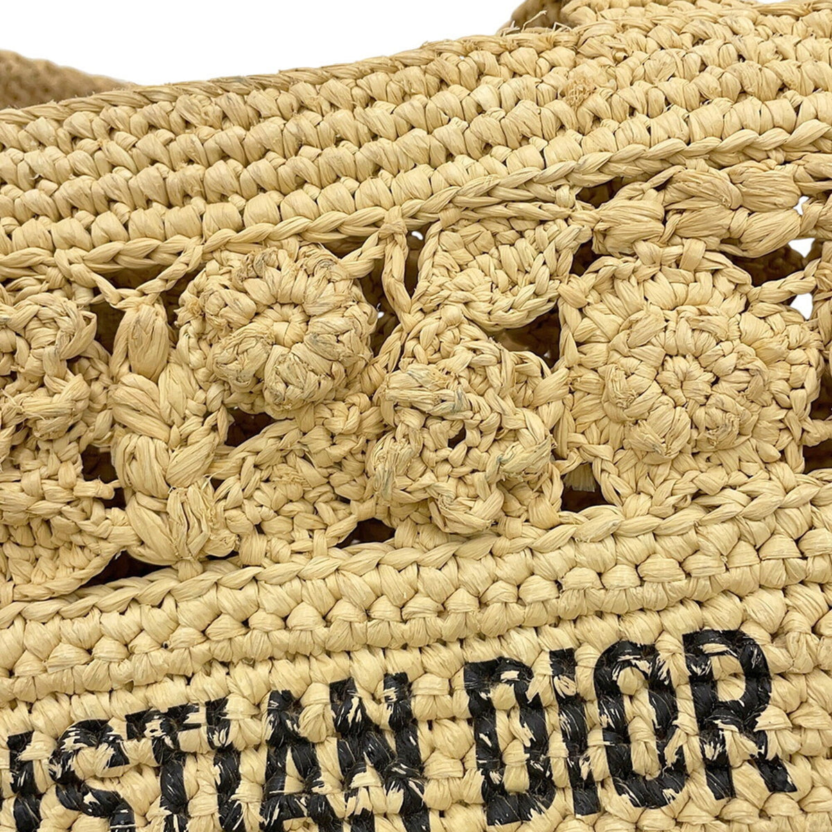 Christian Dior Brown Raffia Handbag (Pre-Owned)