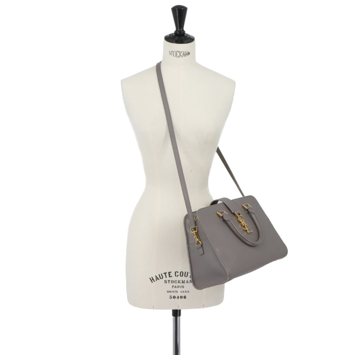 Saint Laurent Gray Leather Handbag (Pre-Owned)