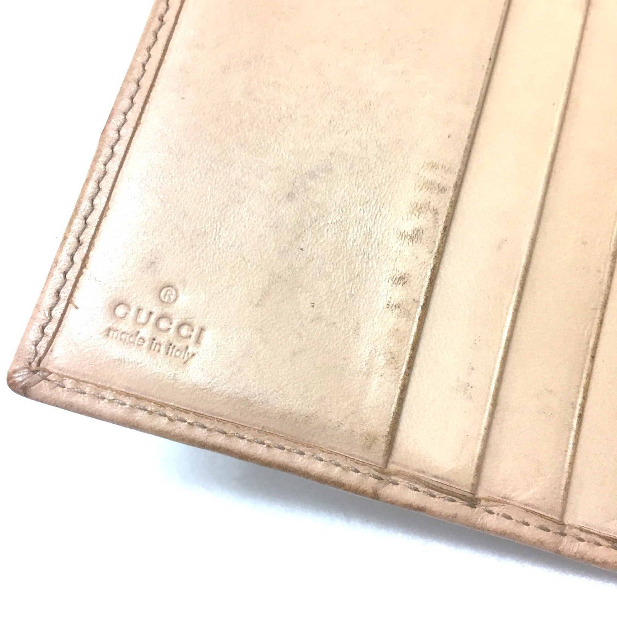 Gucci Pink Beige Gg Canvas Long Wallet (Bi-Fold) (Pre-Owned)