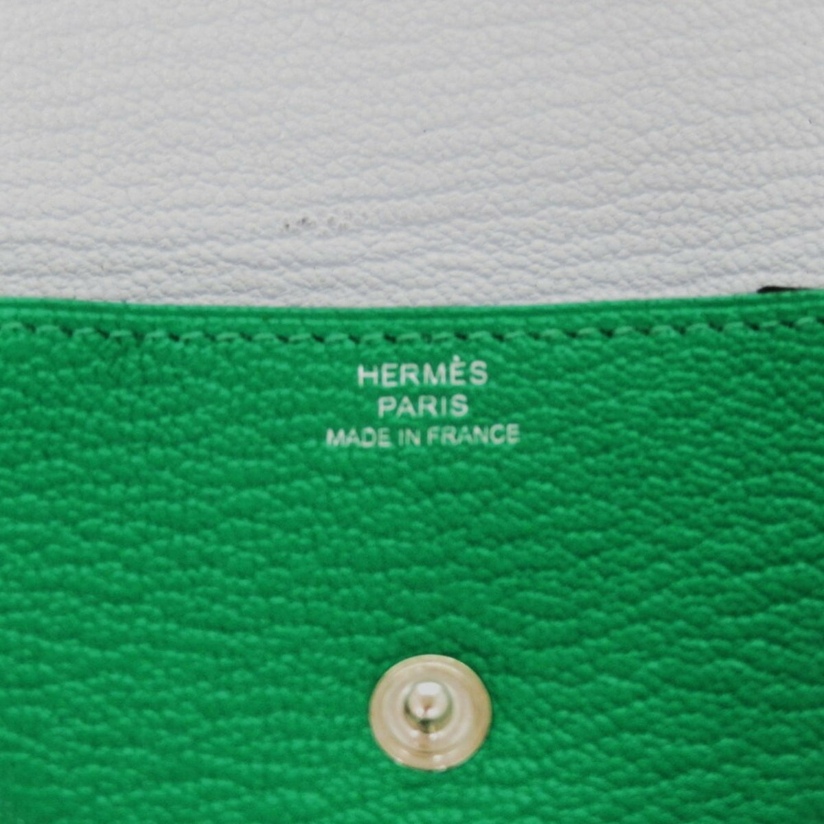 Hermes Green Mint Green Chevre Leather Coin Purse/Coin Case (Pre-Owned)