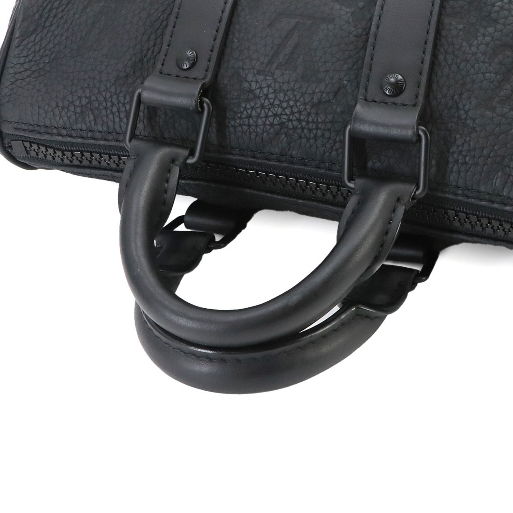 Louis Vuitton Black Leather Handbag Shoulder Bag (Pre-Owned)