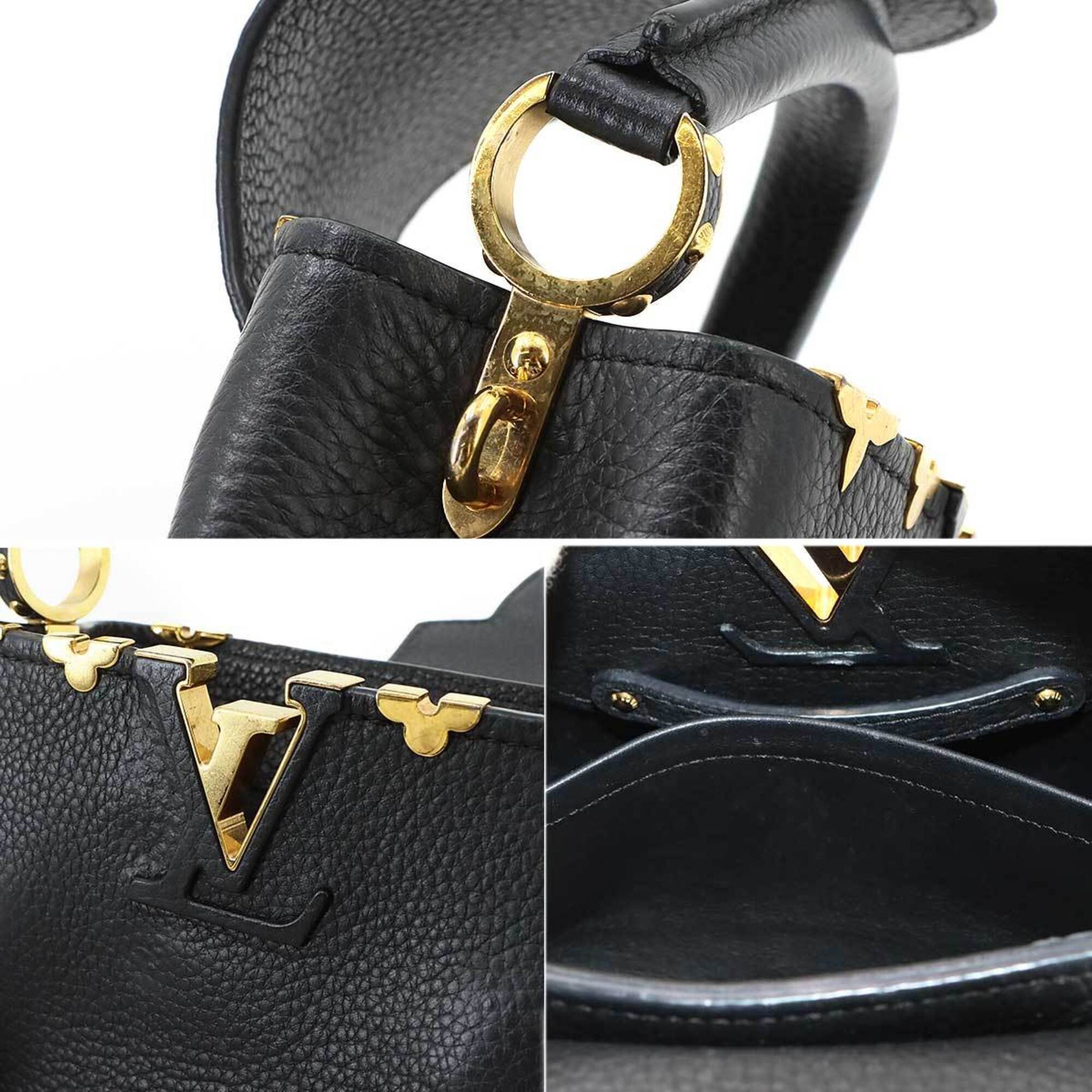 Louis Vuitton Black Capucines Noir Handbag (Pre-Owned)