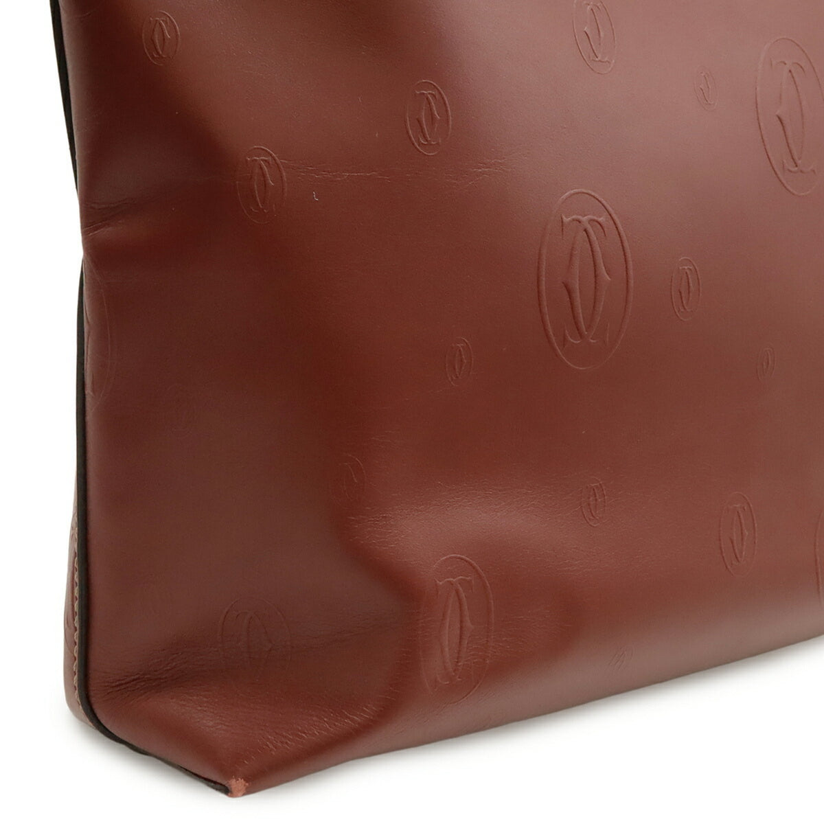 Cartier Happy Birthday Bordeaux Leather Shoulder Bag Tote Bag (Pre-Owned)