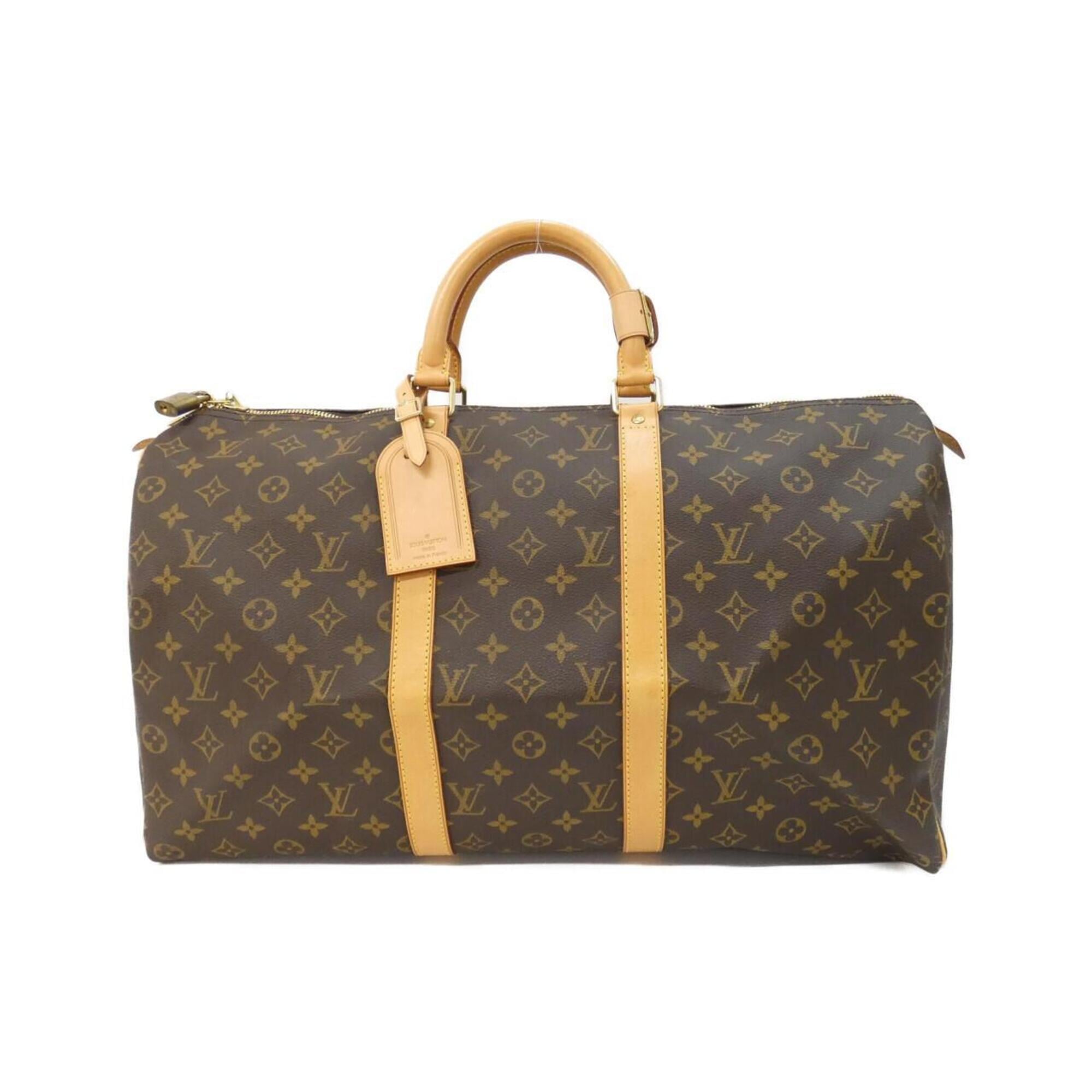 Louis Vuitton Marron Coated Canvas Boston Bag (Pre-Owned)