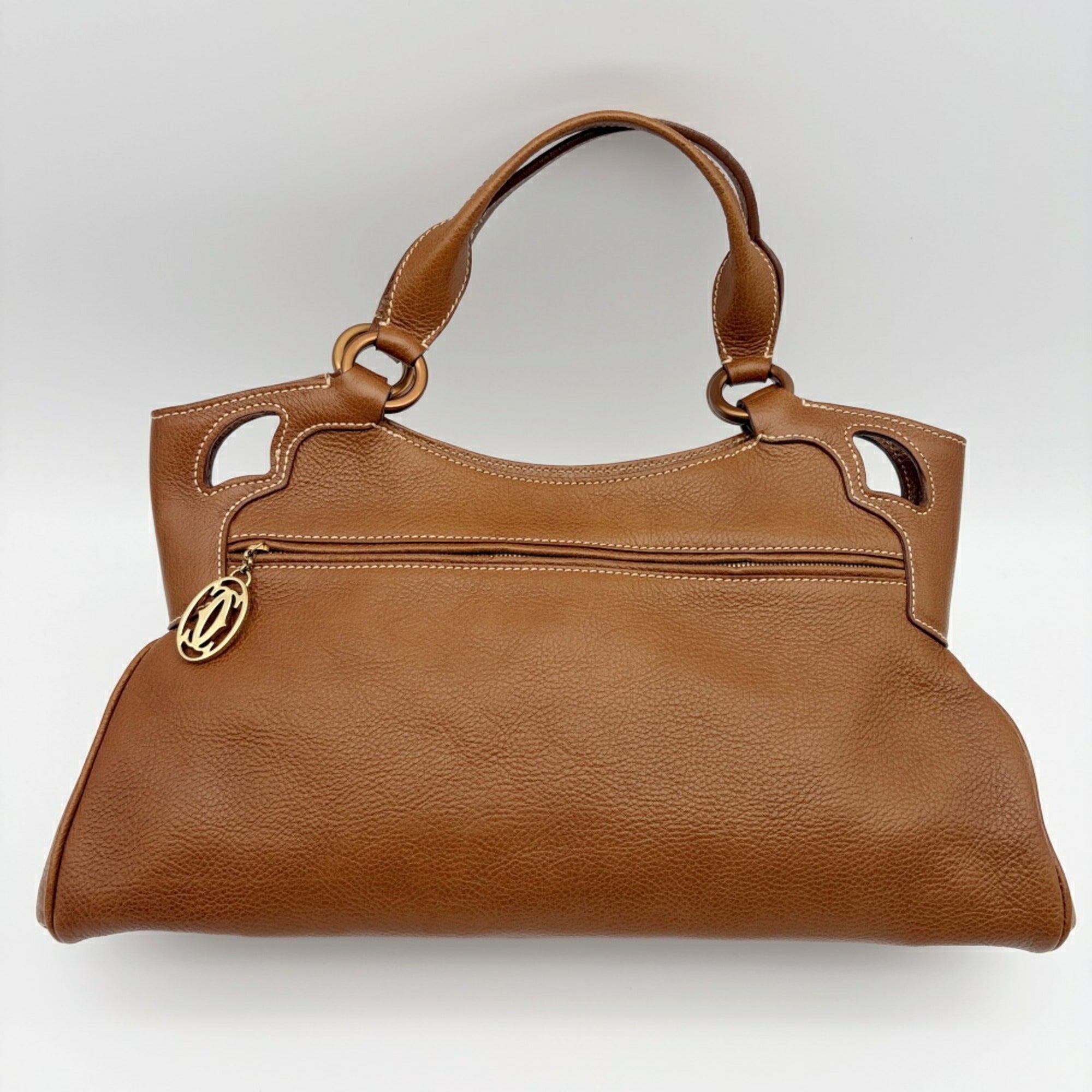 Cartier Brown Leather Tote Bag (Pre-Owned)