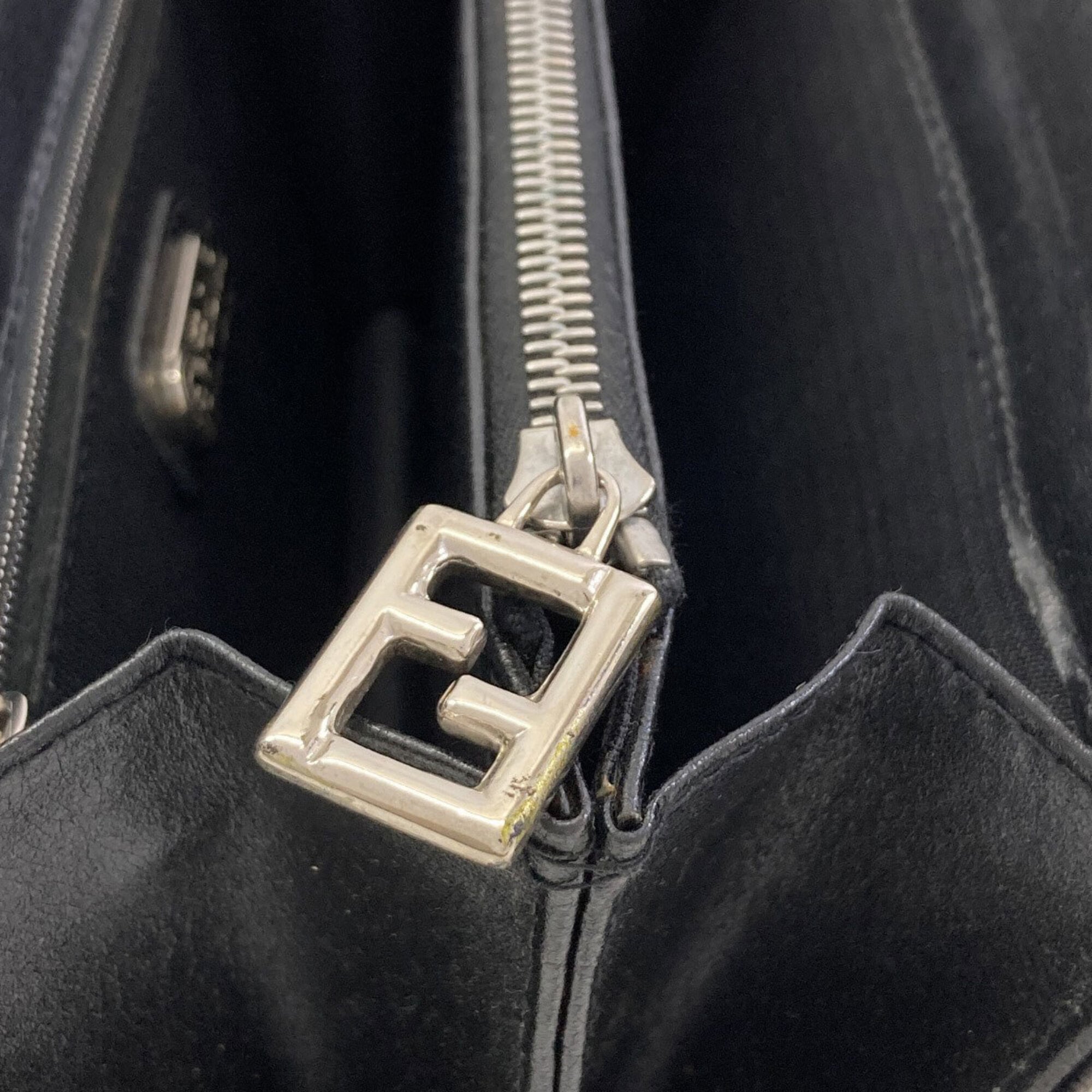 Fendi Black Suede Handbag (Pre-Owned)