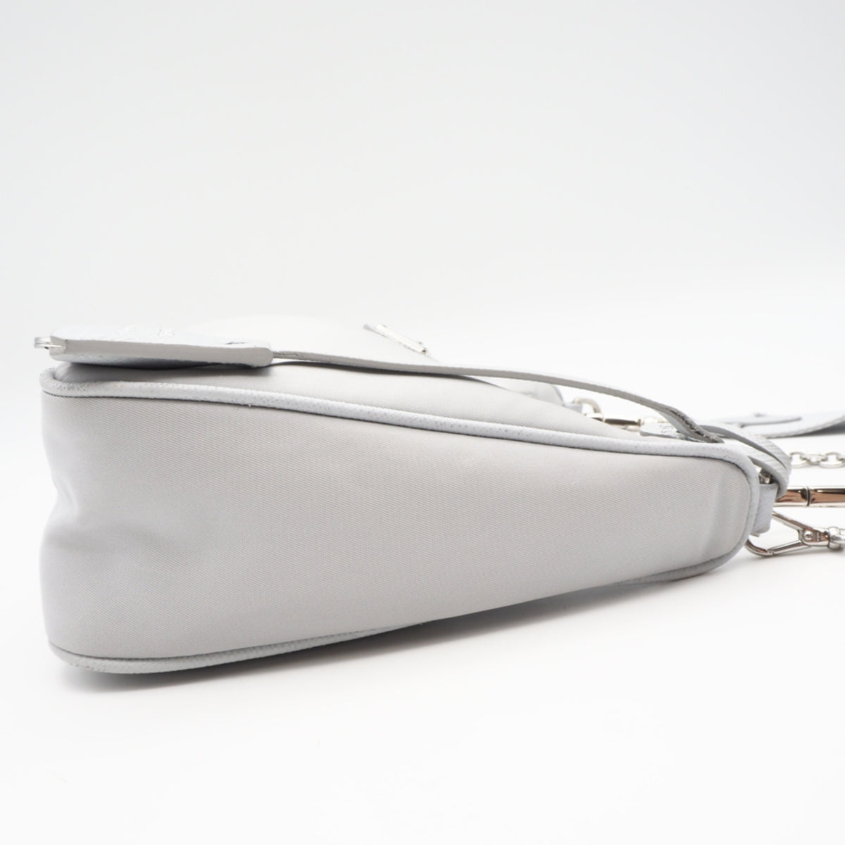 Prada Gray Nylon Shoulder Bag (Pre-Owned)