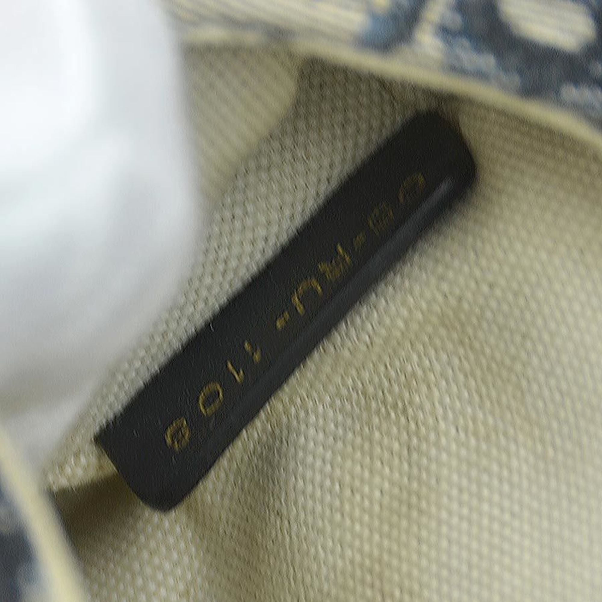 Christian Dior Navy Canvas Leather Handbag Saddle Bag Shoulder Bag (Pre-Owned)