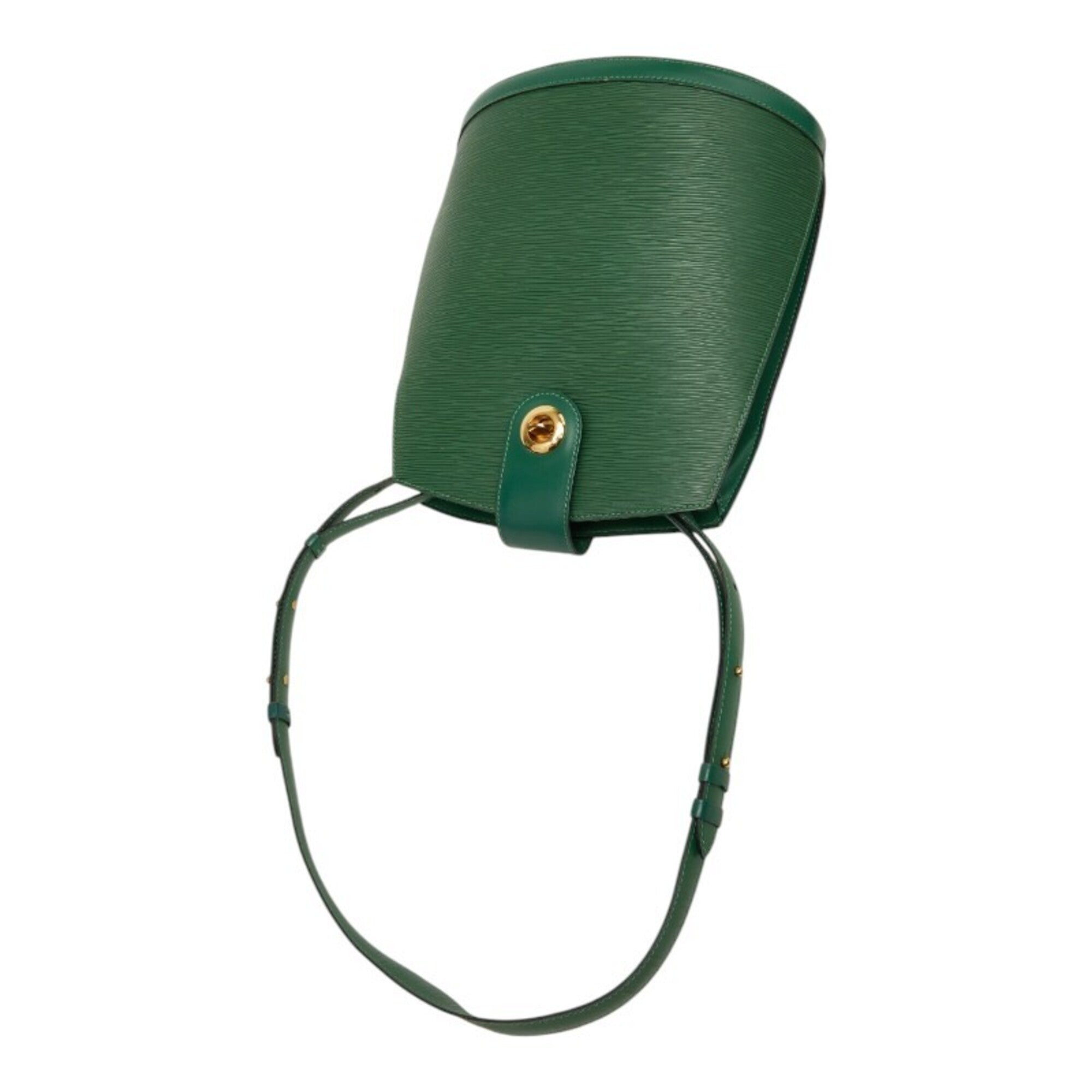 Louis Vuitton Borneo Green Leather Shoulder Bag (Pre-Owned)