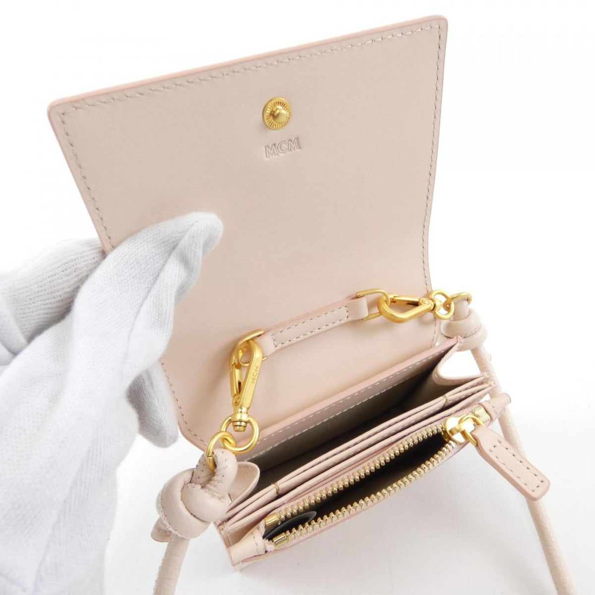 Mcm Pink Chain/Shoulder Wallet (Pre-Owned)