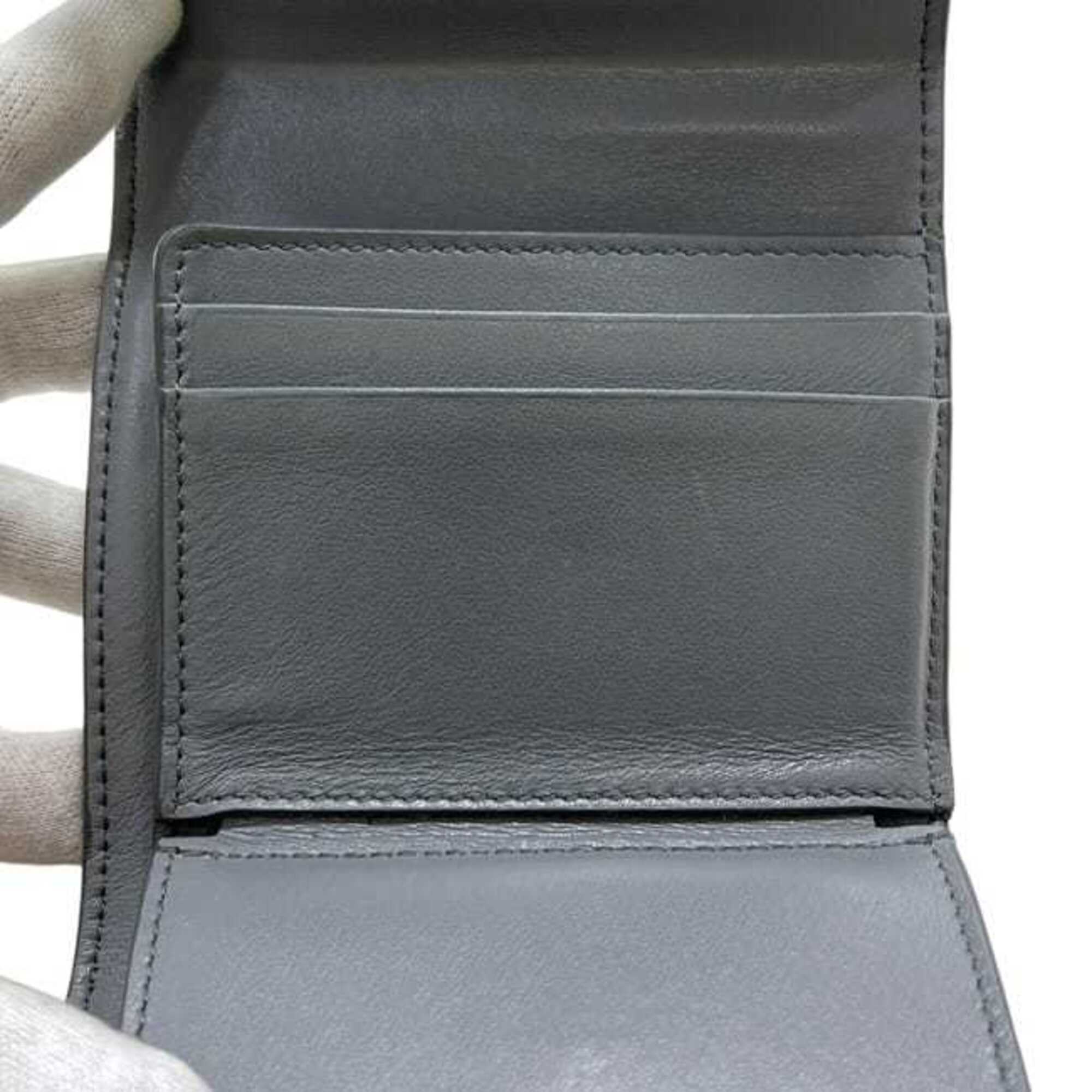 Celine Gray Leather Wallet (Tri-Fold) (Pre-Owned)