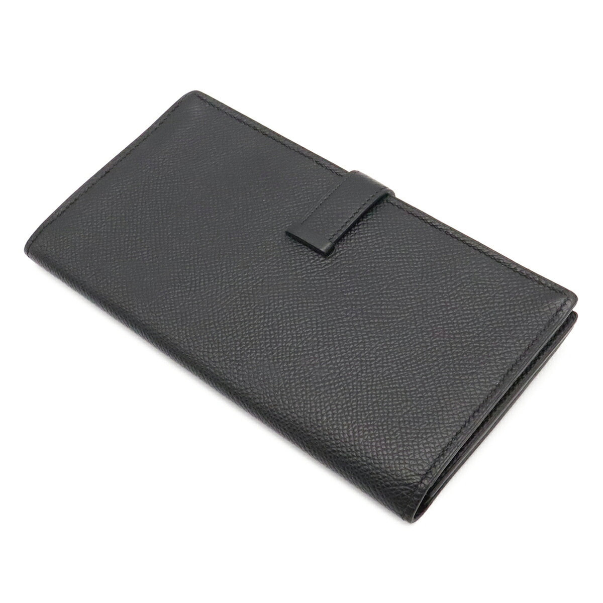 Hermes Black Epsom Leather Long Wallet (Bi-Fold) (Pre-Owned)