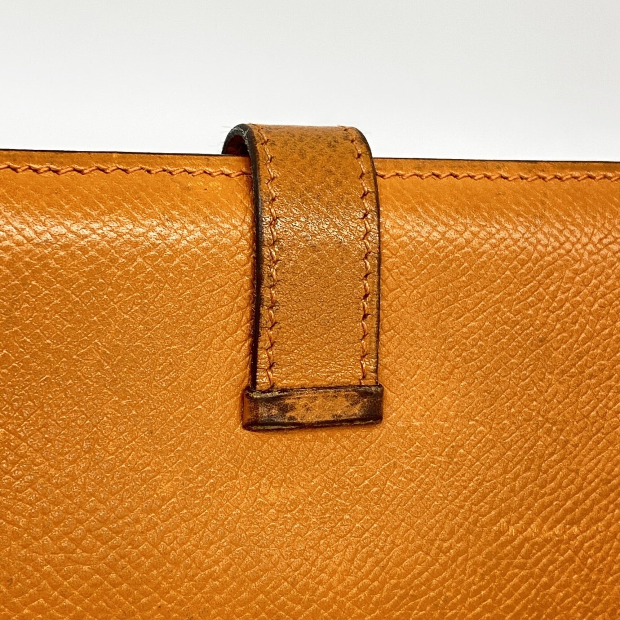 Hermes Orange Epsom Leather Long Wallet (Bi-Fold) (Pre-Owned)