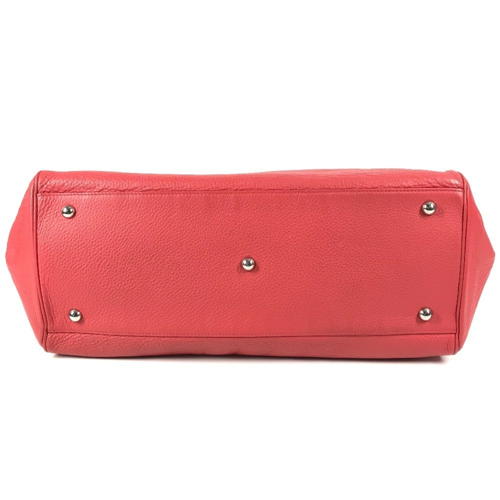 Hermes Paris Bombay Red Color Taurillon Clemence Leather Boston Bag Shoulder Bag (Pre-Owned)