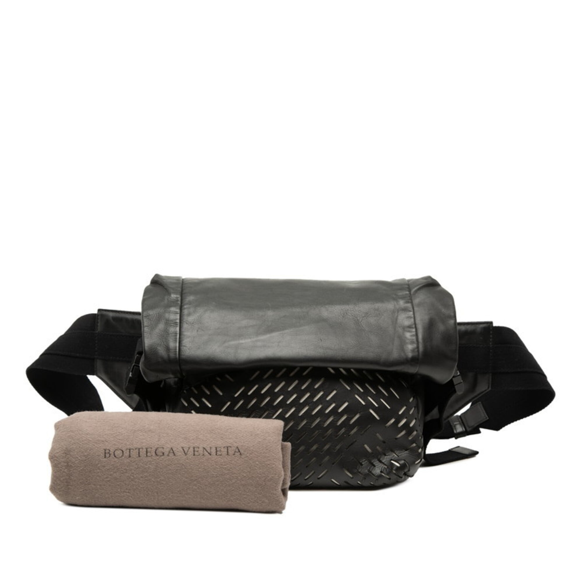 Bottega Veneta Black Leather Fanny Pack (Pre-Owned)