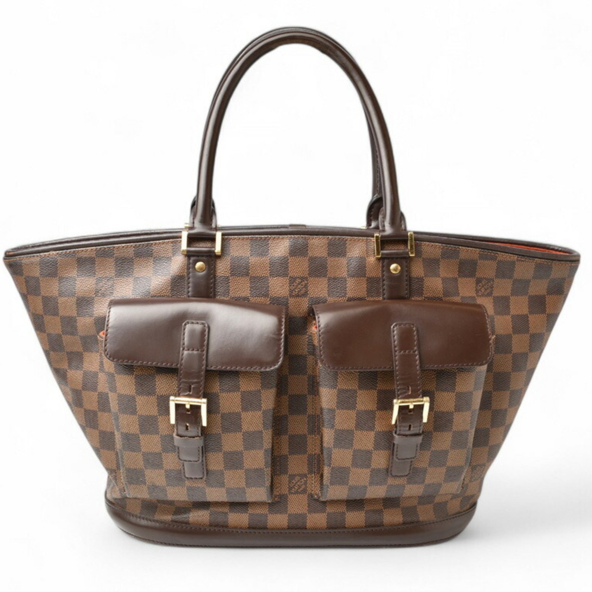 Louis Vuitton Damier Canvas Ebene Damier Canvas Shoulder Bag Tote Bag (Pre-Owned)