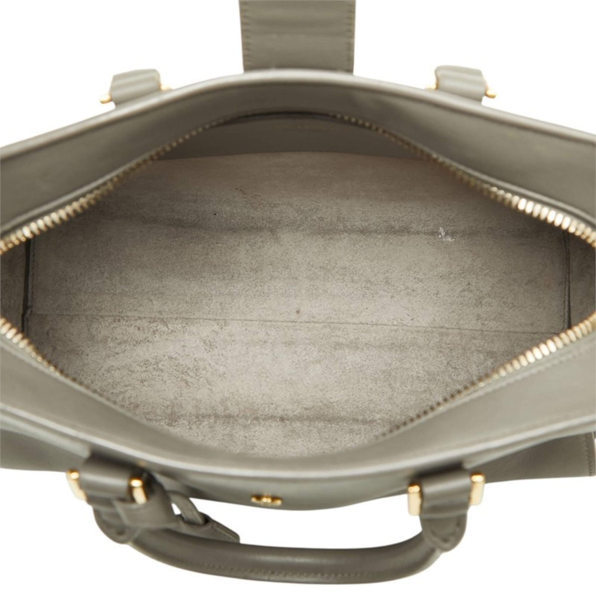 Saint Laurent Gray Leather Handbag Shoulder Bag (Pre-Owned)