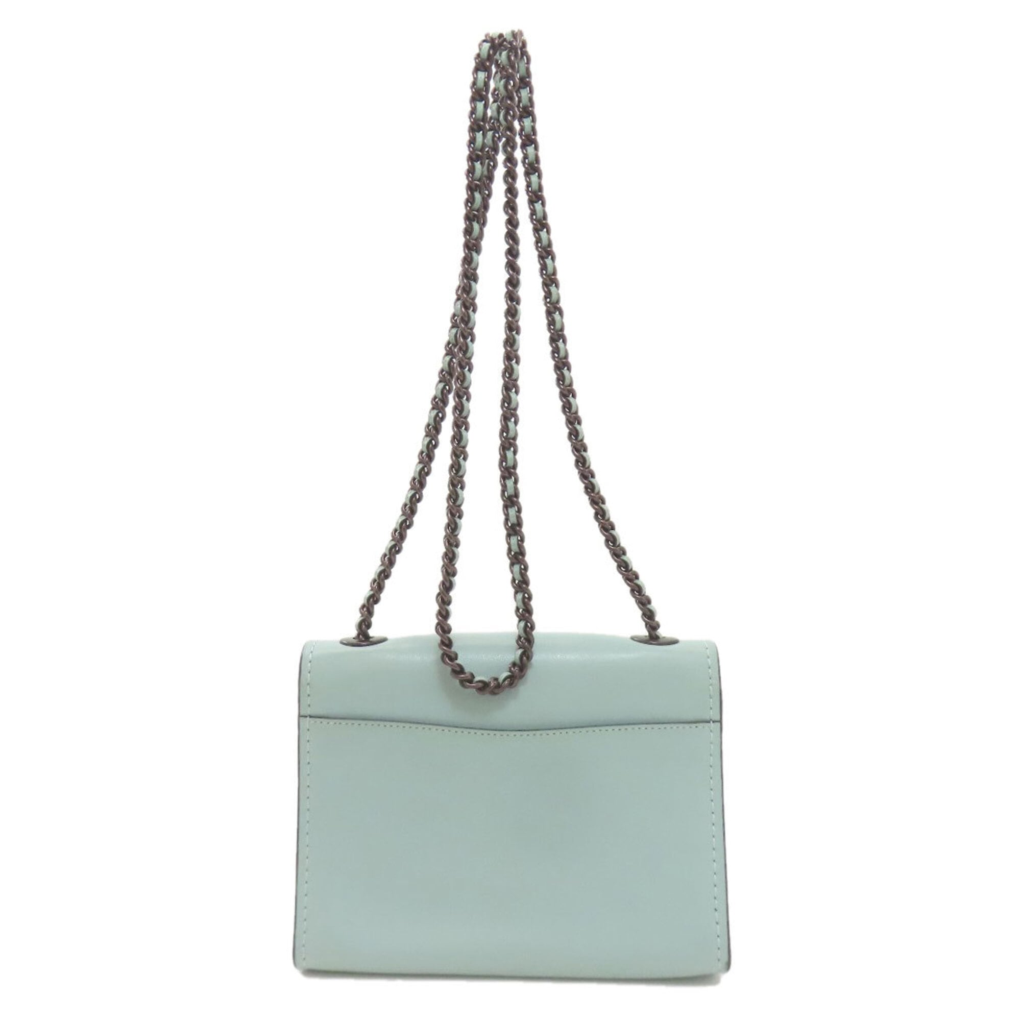 Coach Light Blue Leather Shoulder Bag (Pre-Owned)