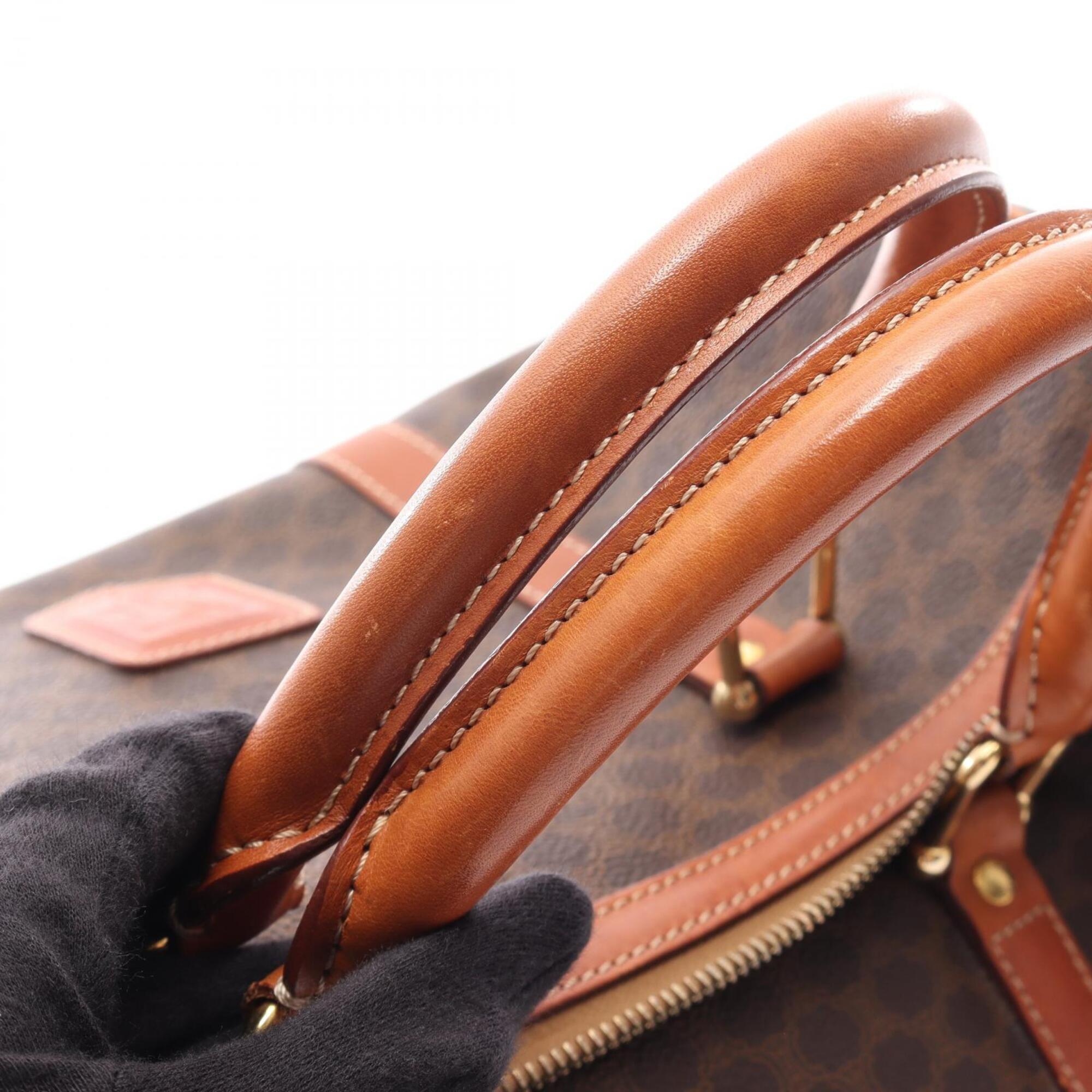 Celine Brown Coated Canvas Pvc Leather Handbag Tote Bag (Pre-Owned)