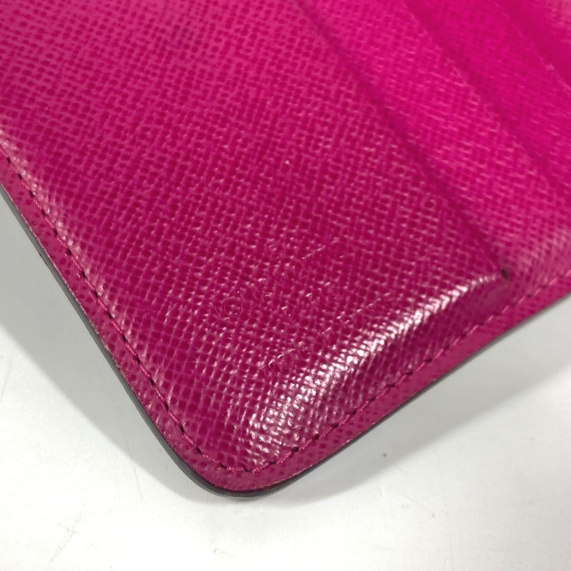 Louis Vuitton Brown Fuchsia Pink Monogram Wallet (Bi-Fold) (Pre-Owned)