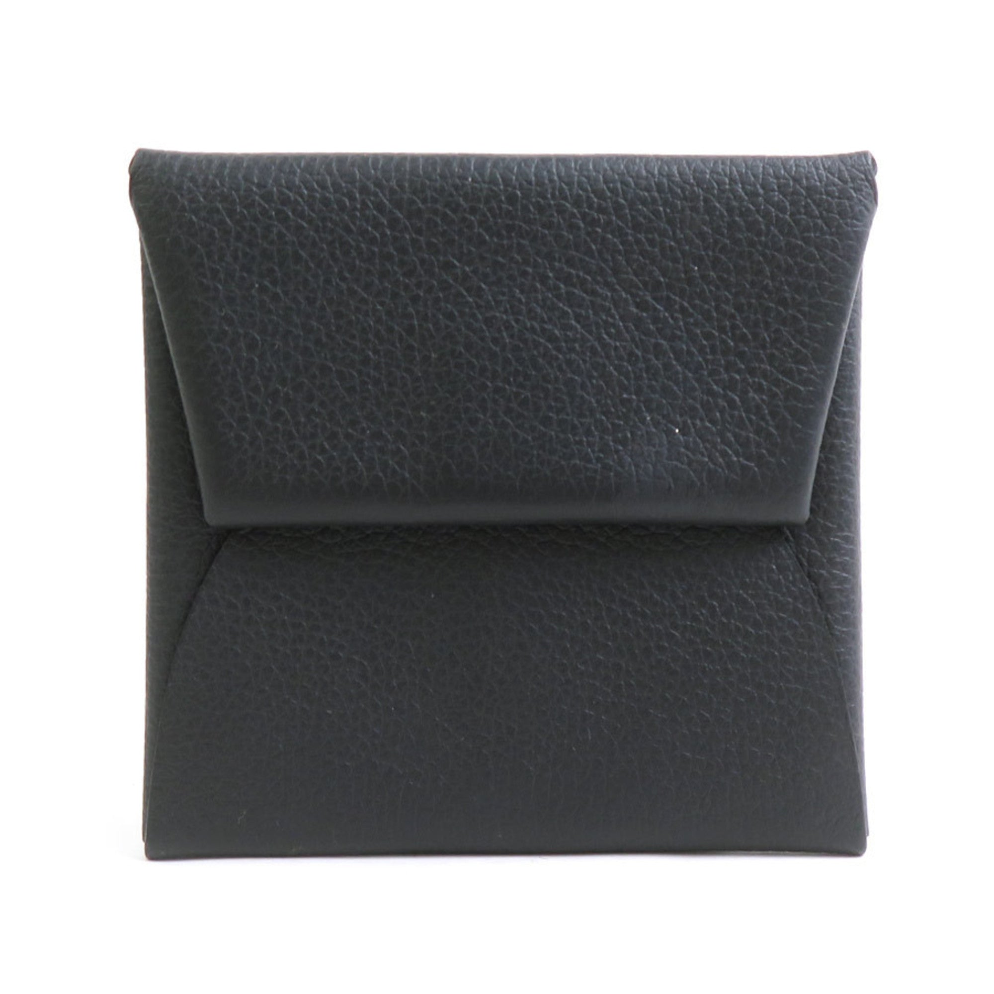 Hermes Black Evercalf Leather Coin Purse/Coin Case (Pre-Owned)