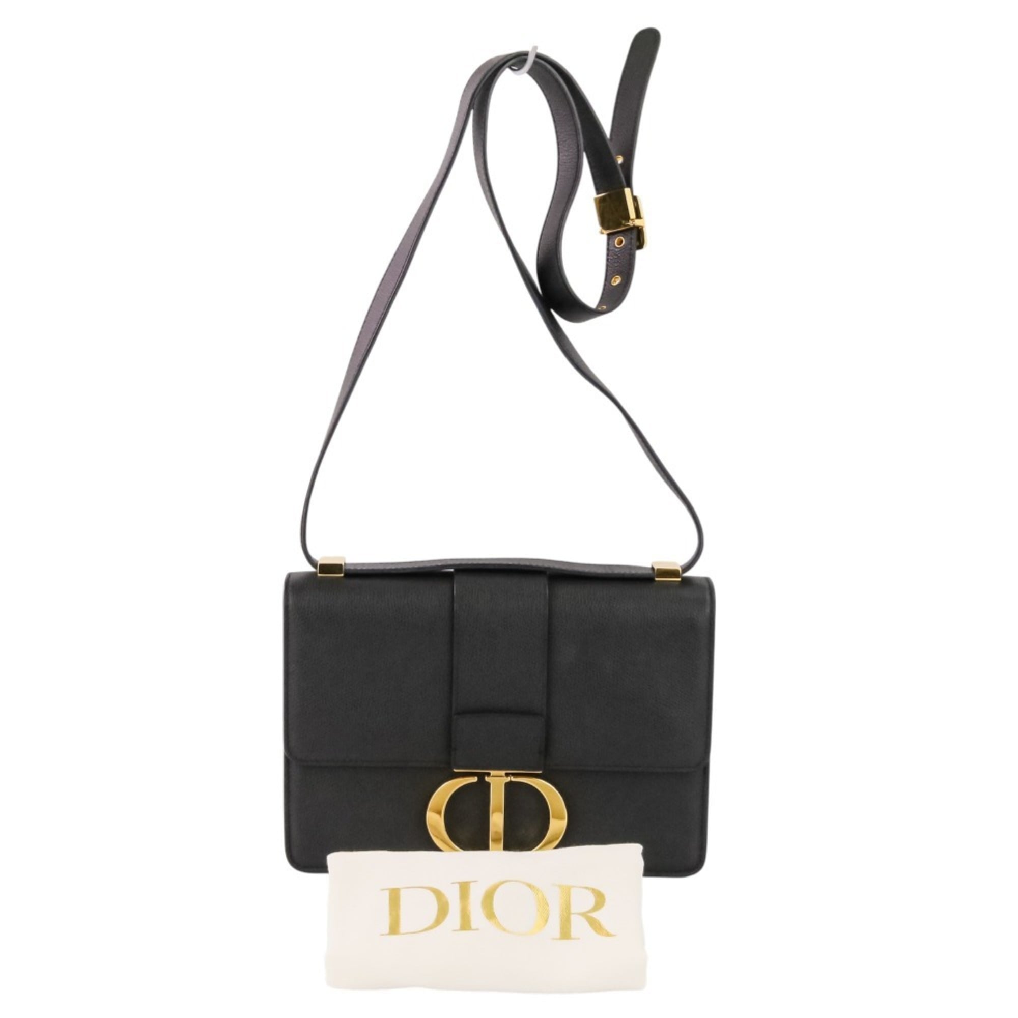 Christian Dior Black Leather Shoulder Bag (Pre-Owned)