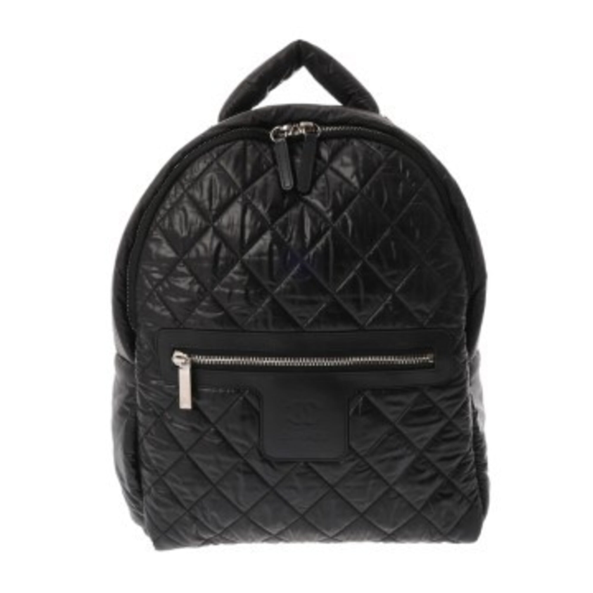 Chanel Matelasse Black Nylon Backpack (Pre-Owned)