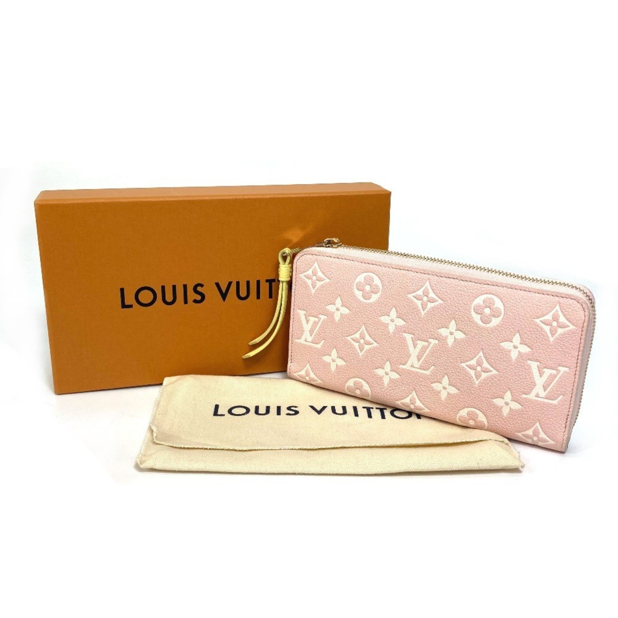 Louis Vuitton Monogram Empreinte Beige Pink Monogram Empreinte Long Wallet (Bi-Fold) (Pre-Owned)