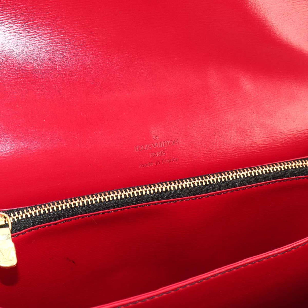 Louis Vuitton Black Red Color Epi Leather Handbag Shoulder Bag (Pre-Owned)