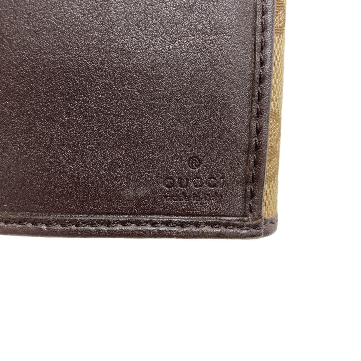 Gucci Brown Canvas Wallet (Tri-Fold) (Pre-Owned)