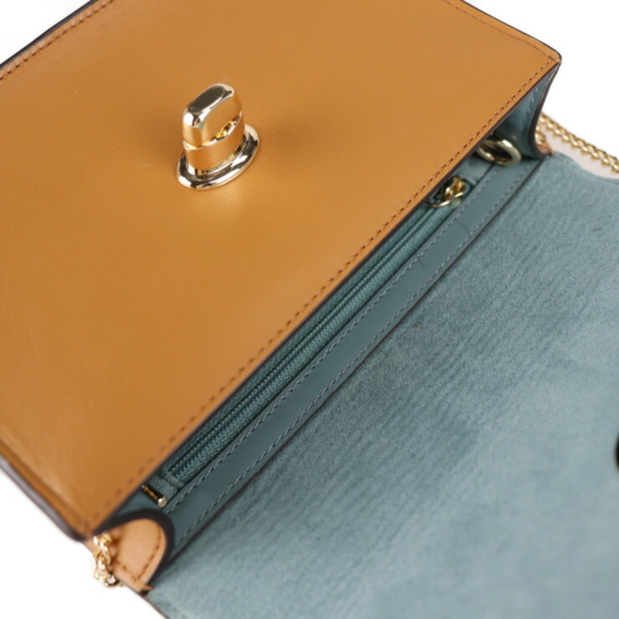 Coach Brown Leather Clutch Bag Shoulder Bag (Pre-Owned)