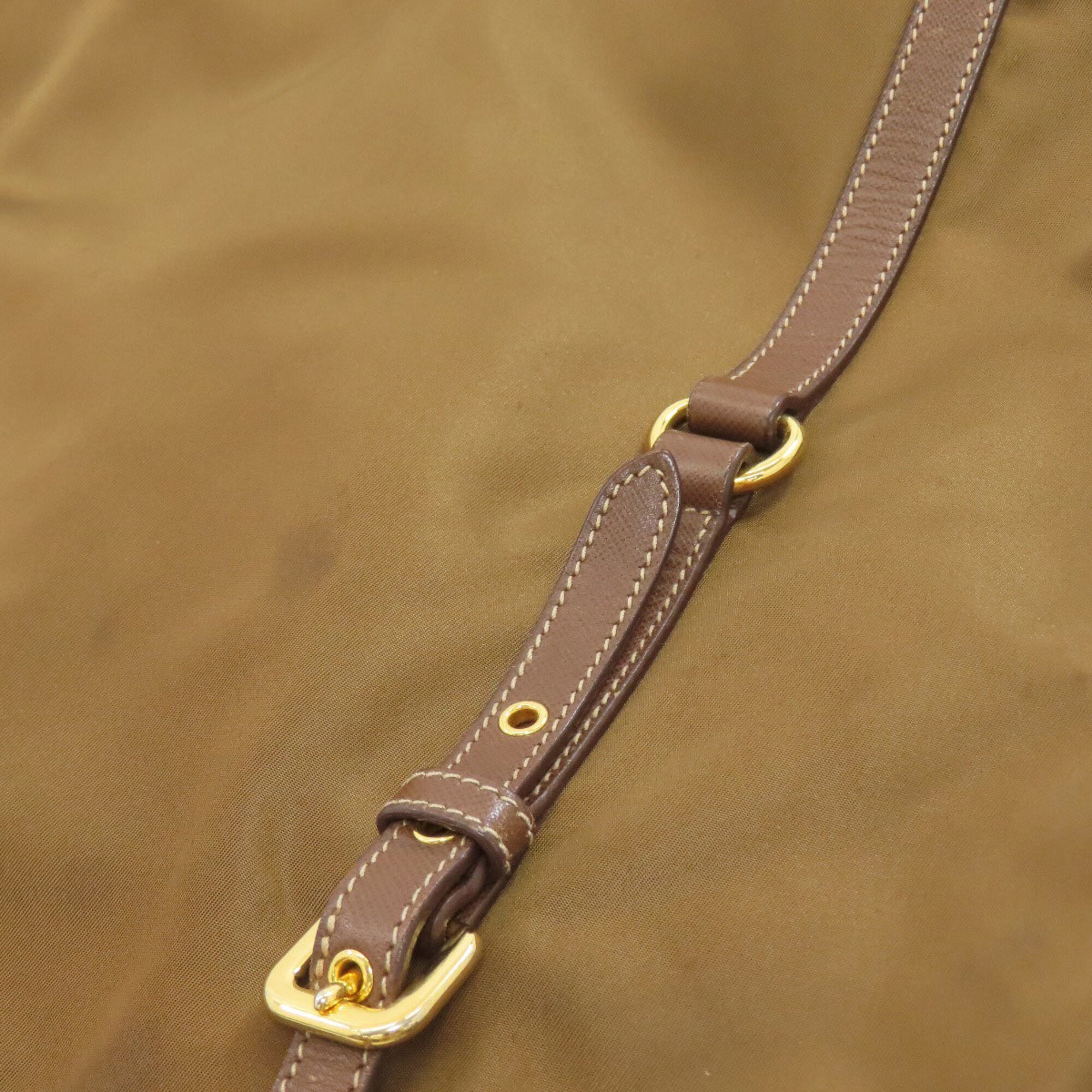 Prada Brown Nylon Handbag (Pre-Owned)