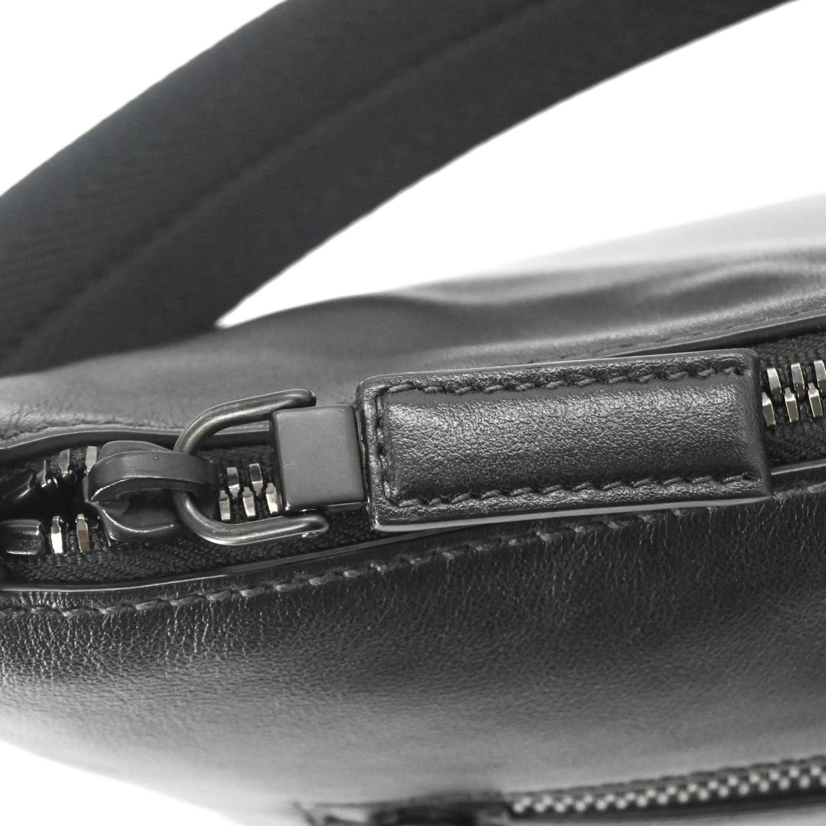Prada Black Blue Leather Shoulder Bag (Pre-Owned)